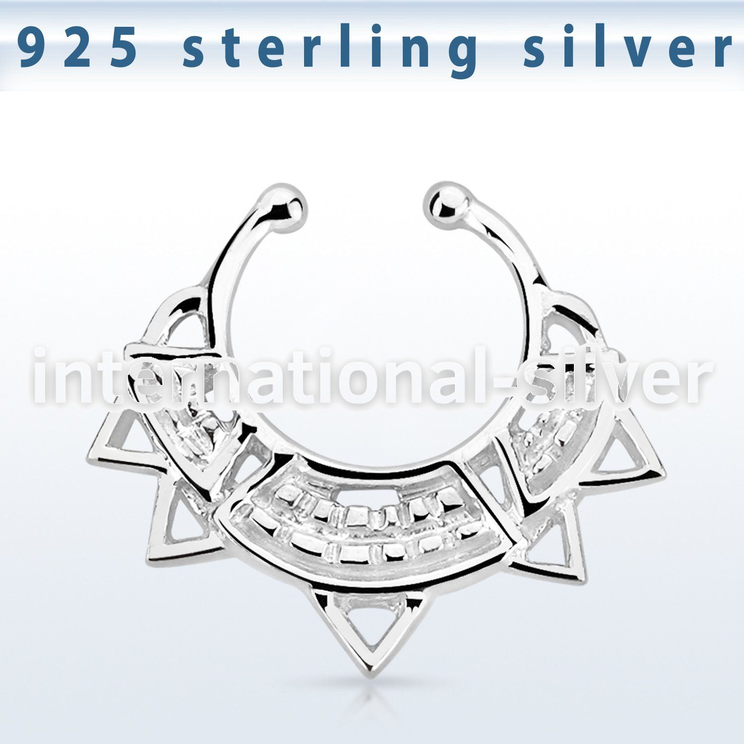 agsepd10 fake illusion body jewelry silver 925 septum