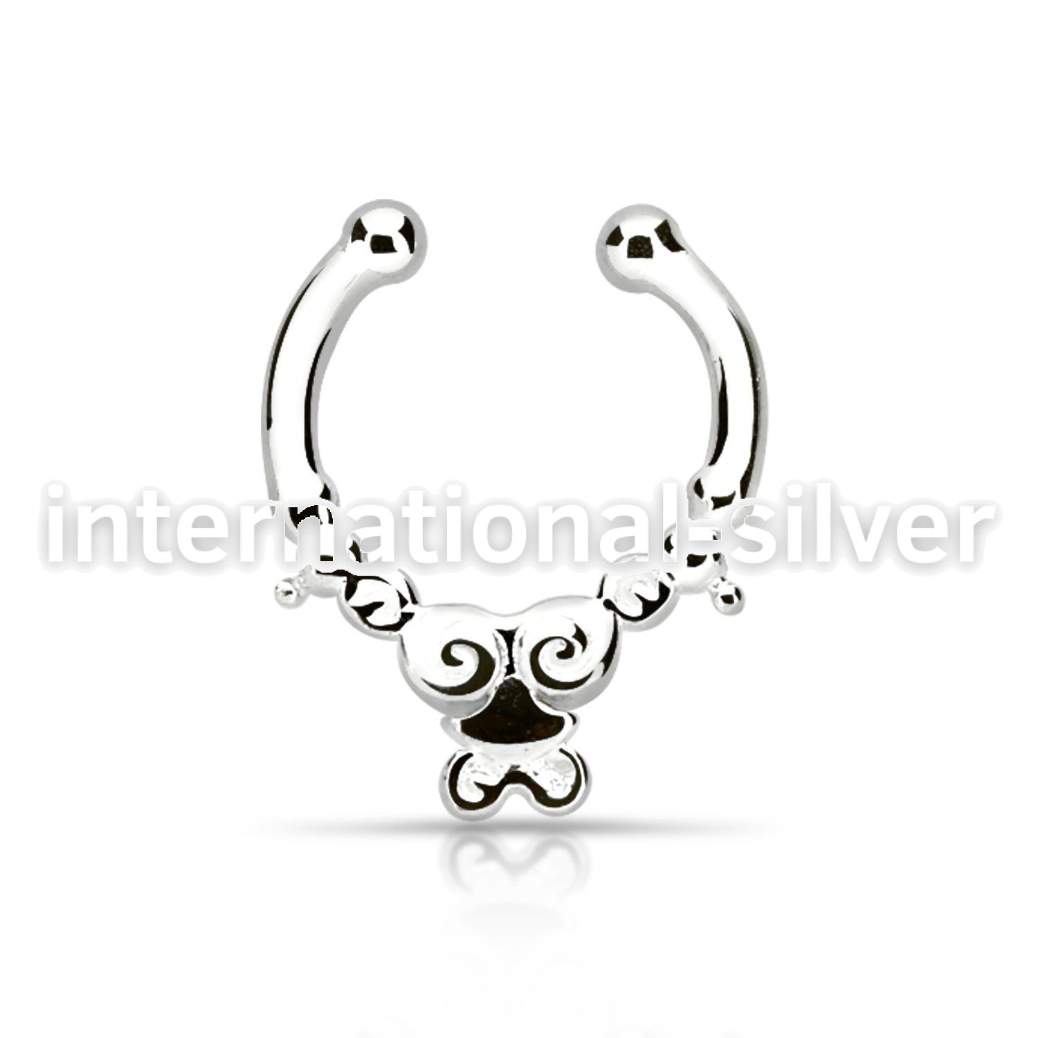 agsepd2 fake illusion body jewelry silver 925 septum