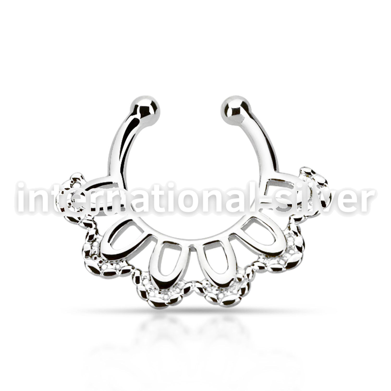 agsepd3 fake illusion body jewelry silver 925 septum