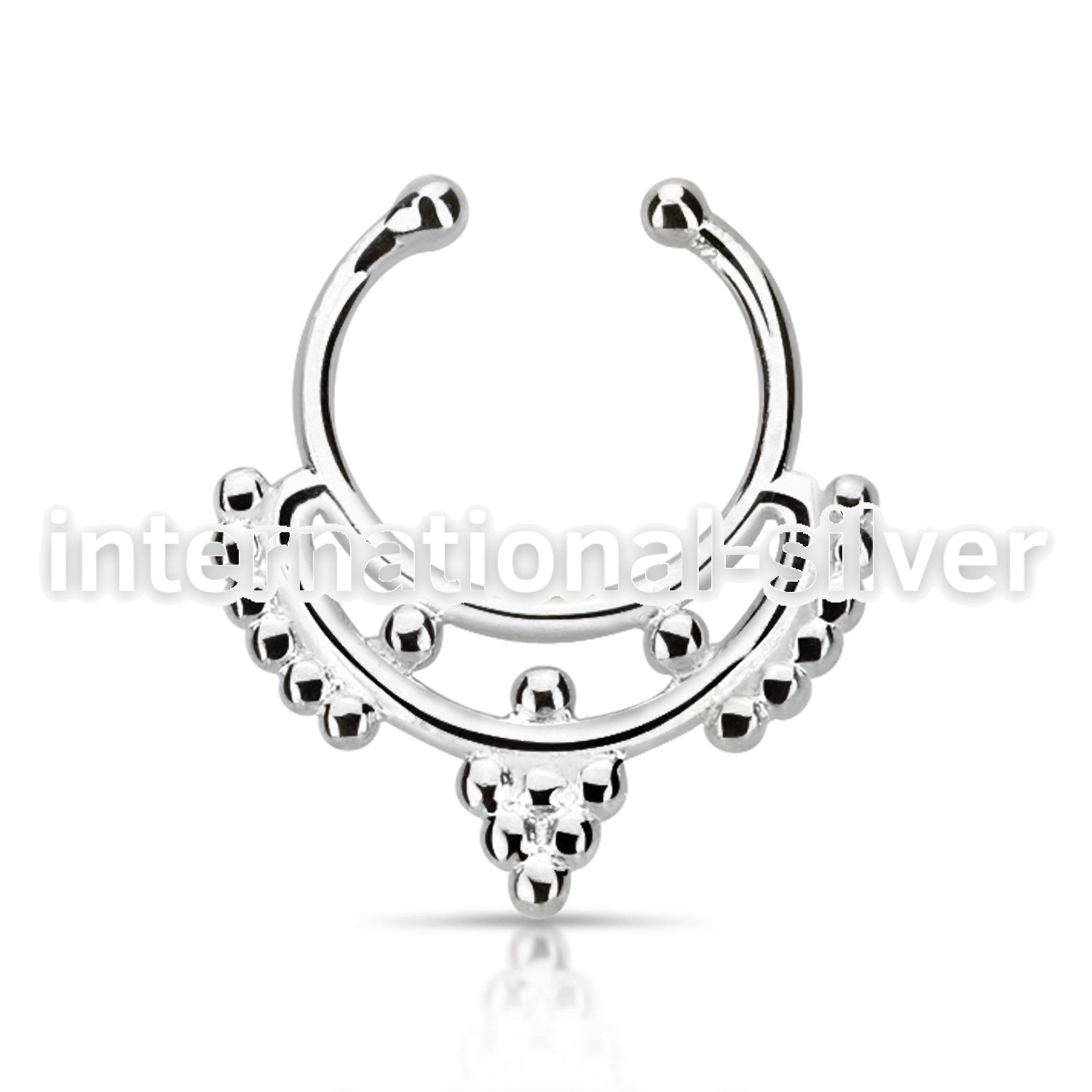 agsepd4 fake illusion body jewelry silver 925 septum