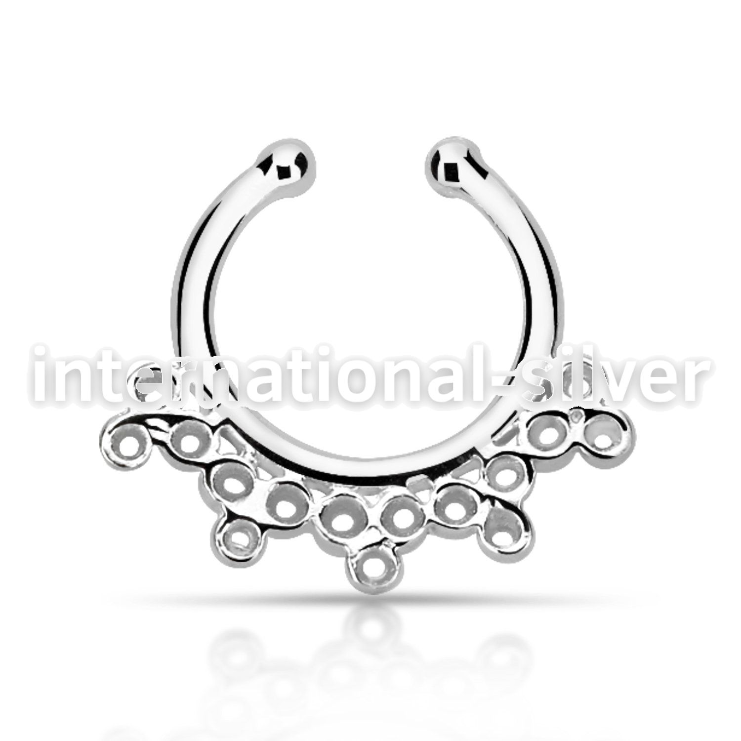 agsepd5 fake illusion body jewelry silver 925 septum