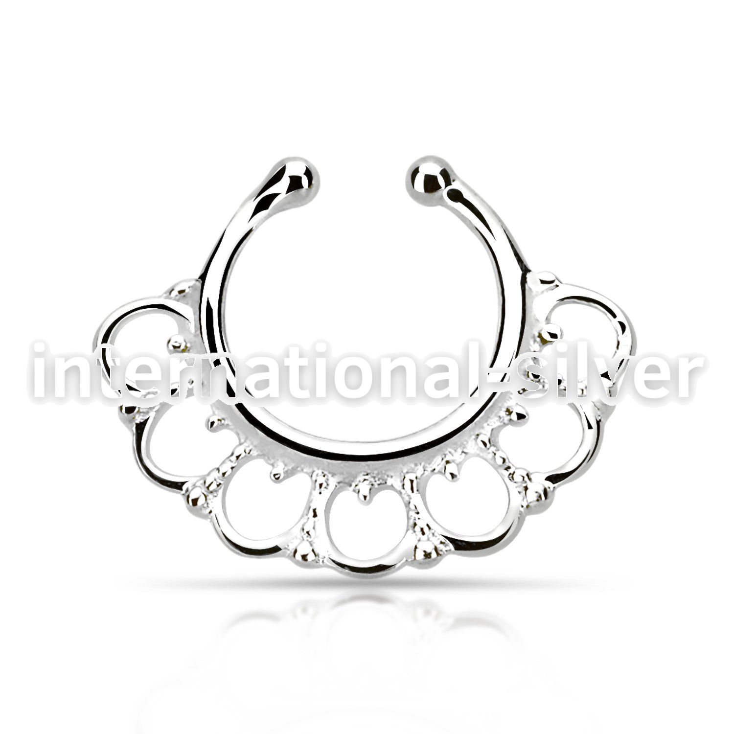 agsepd8 fake illusion body jewelry silver 925 septum