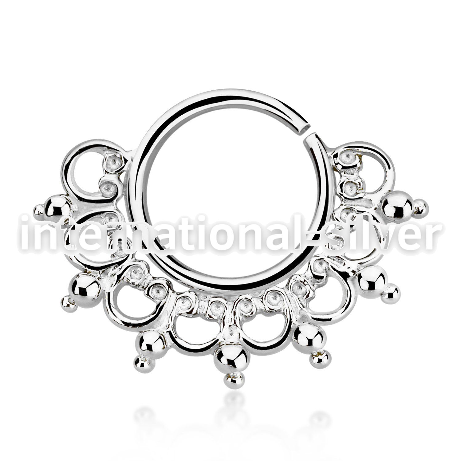 agsepv12 seamless segment rings silver 925 septum