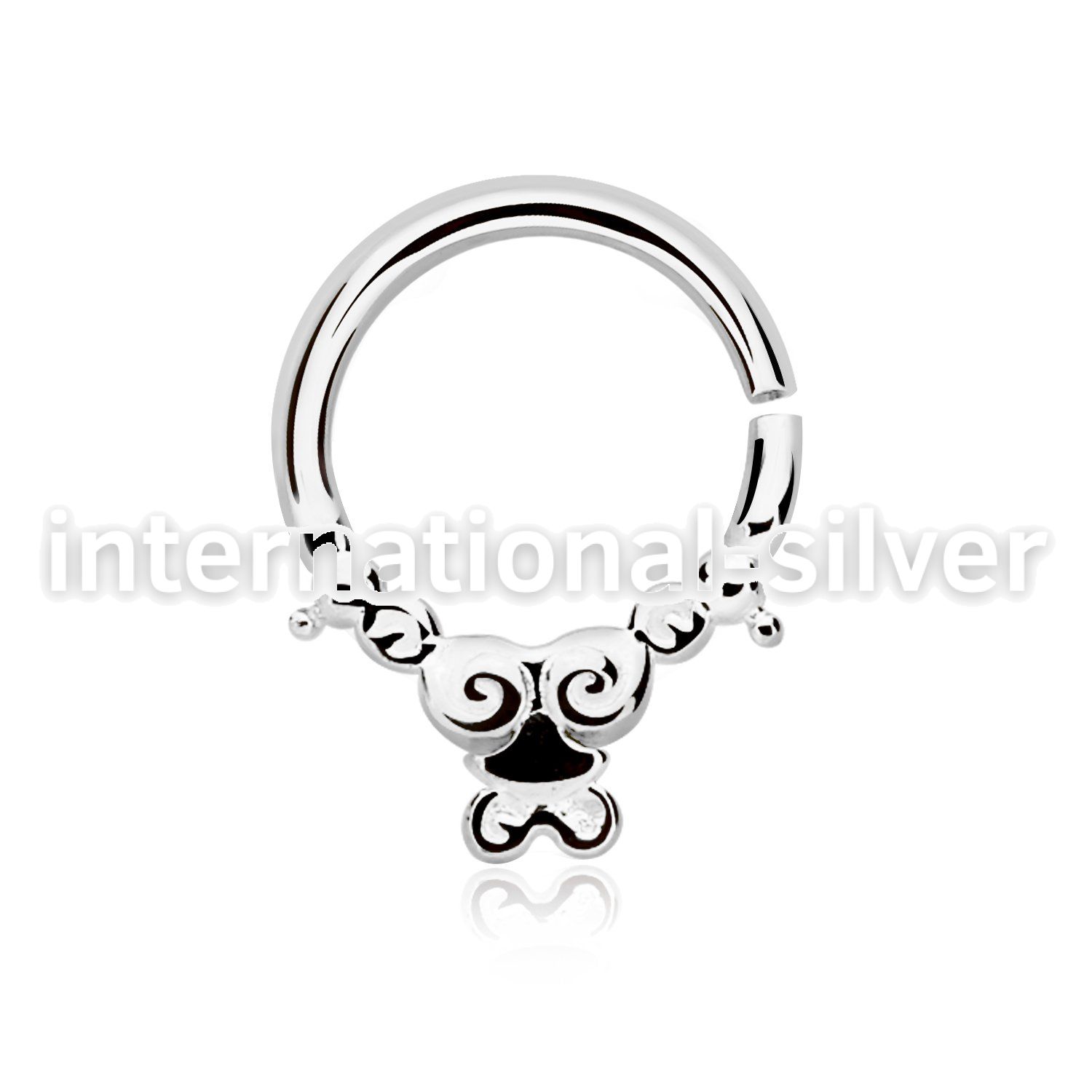 agsepv2 seamless segment rings silver 925 septum