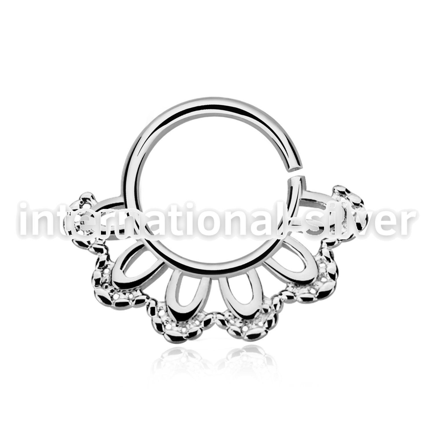 agsepv3 seamless segment rings silver 925 septum