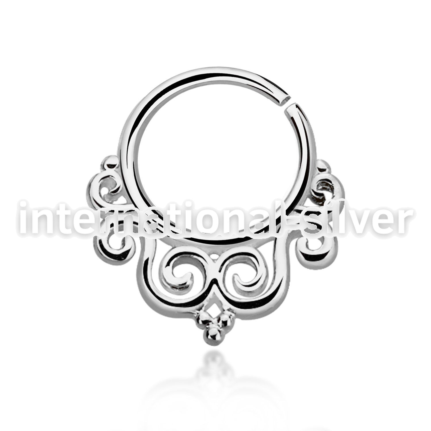 agsepv7 seamless segment rings silver 925 septum