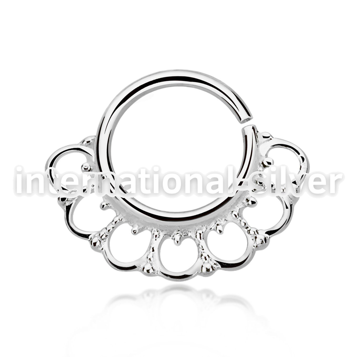 agsepv8 seamless segment rings silver 925 septum