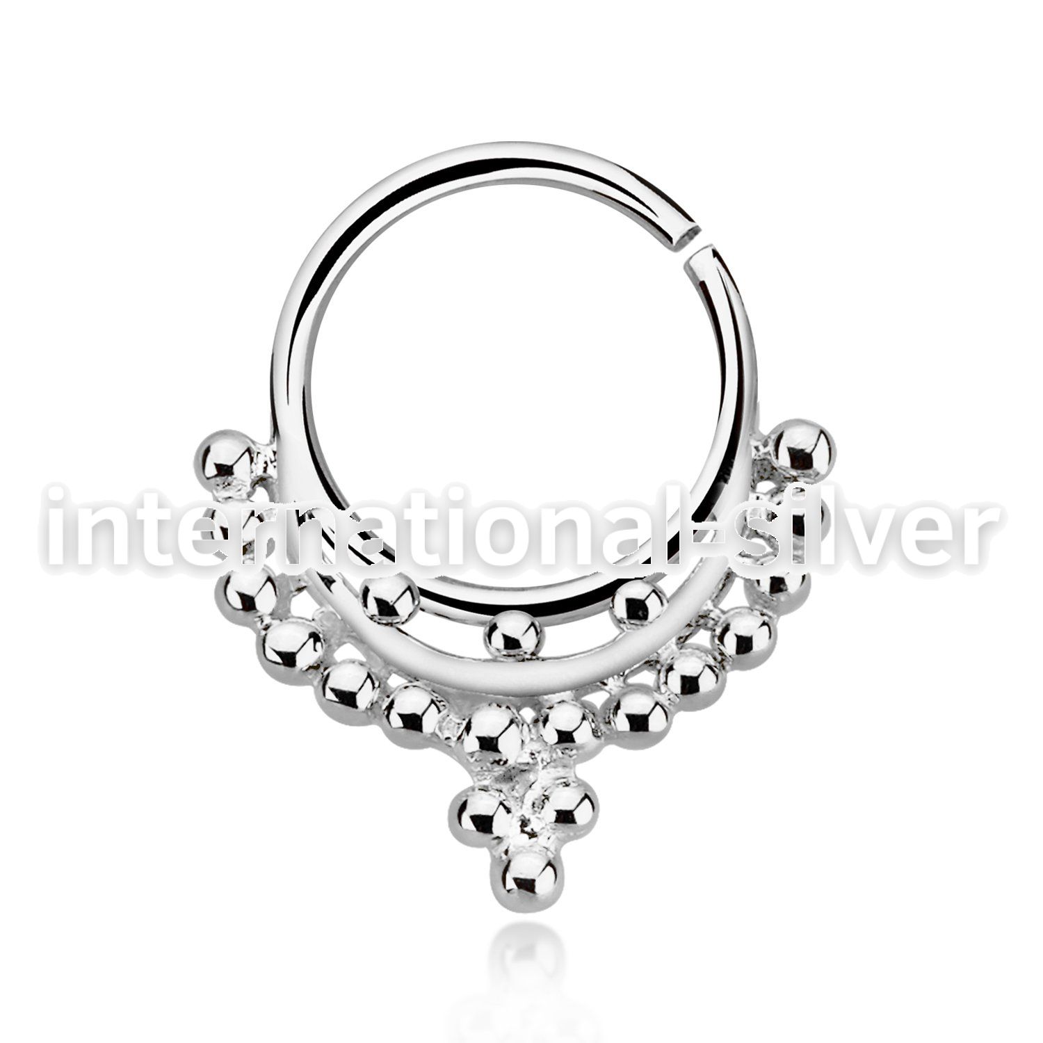 agsepv9 seamless segment rings silver 925 septum