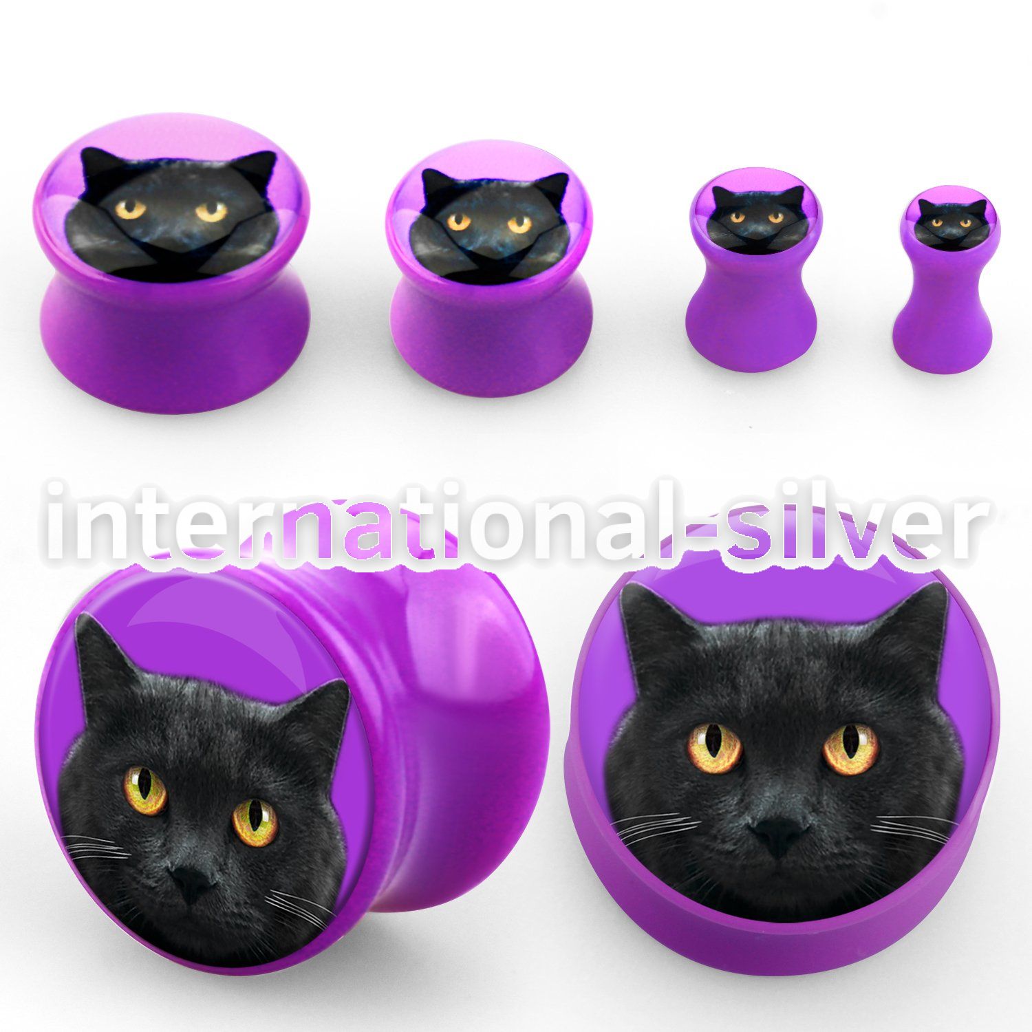 apgcat plugs gauges acrylic body jewelry ear lobe