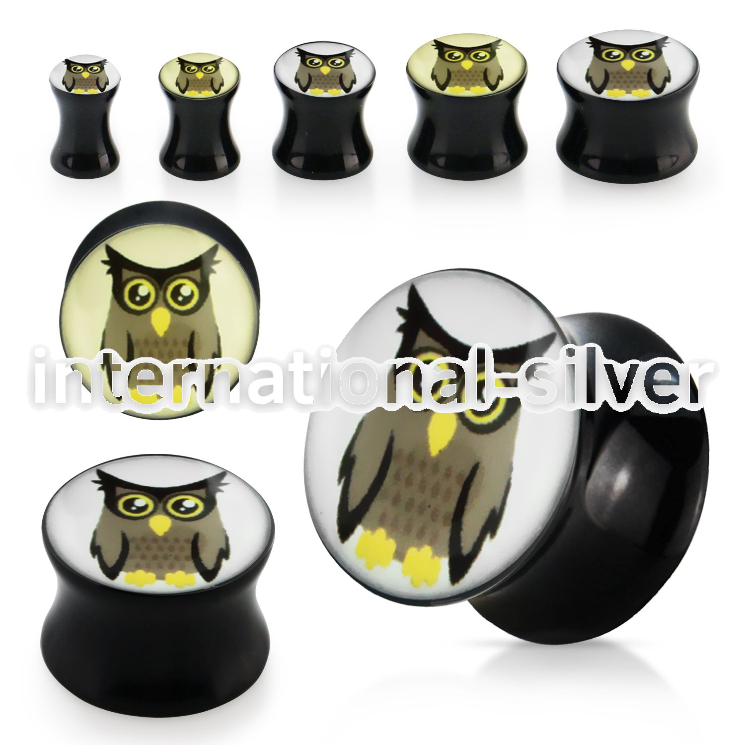 apgkk plugs gauges acrylic body jewelry ear lobe