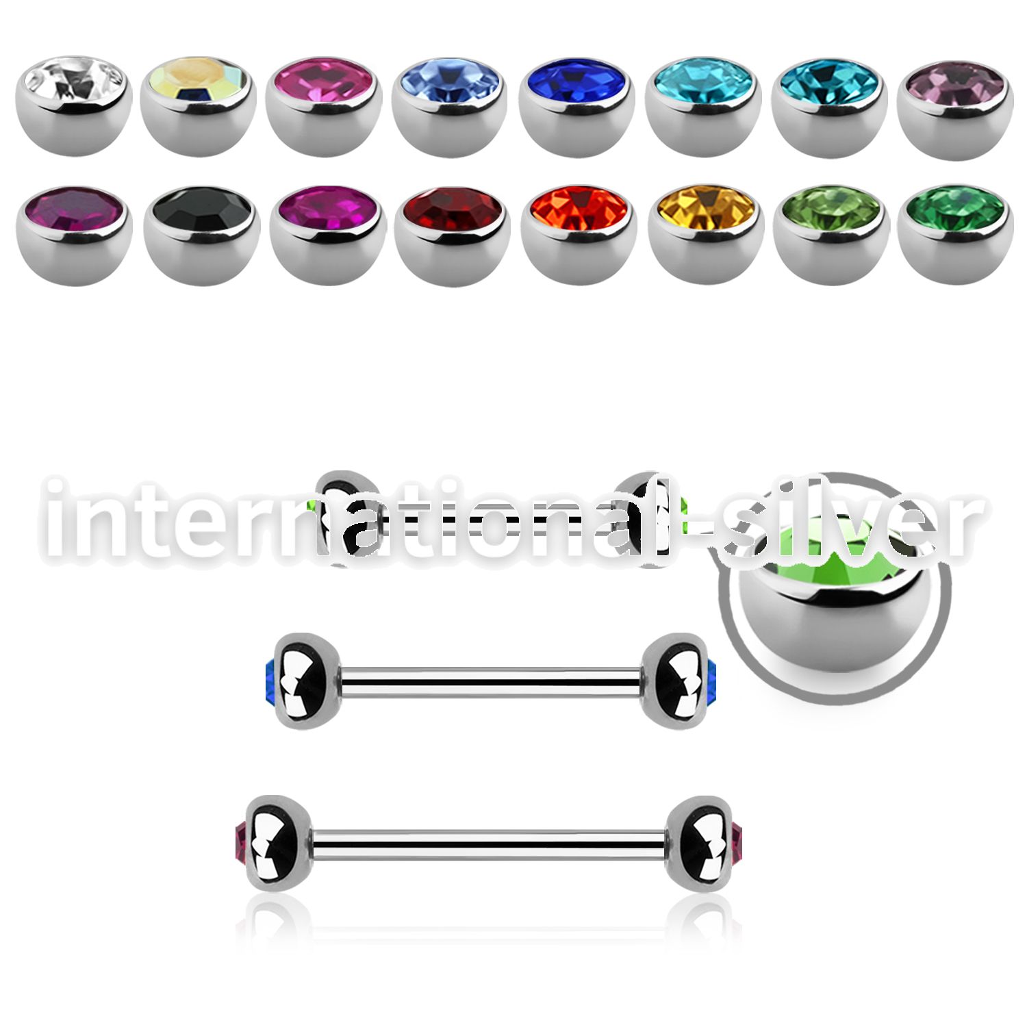 bb18hjb3 surgical steel ball closure rings eyebrow helix intim piercing