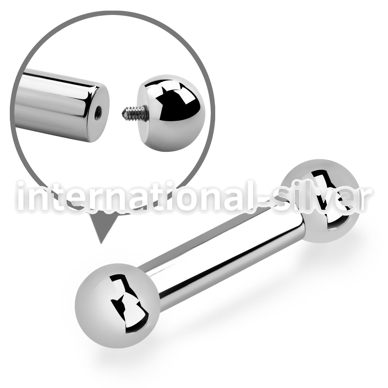 bb4 straight barbells surgical steel 316l tongue