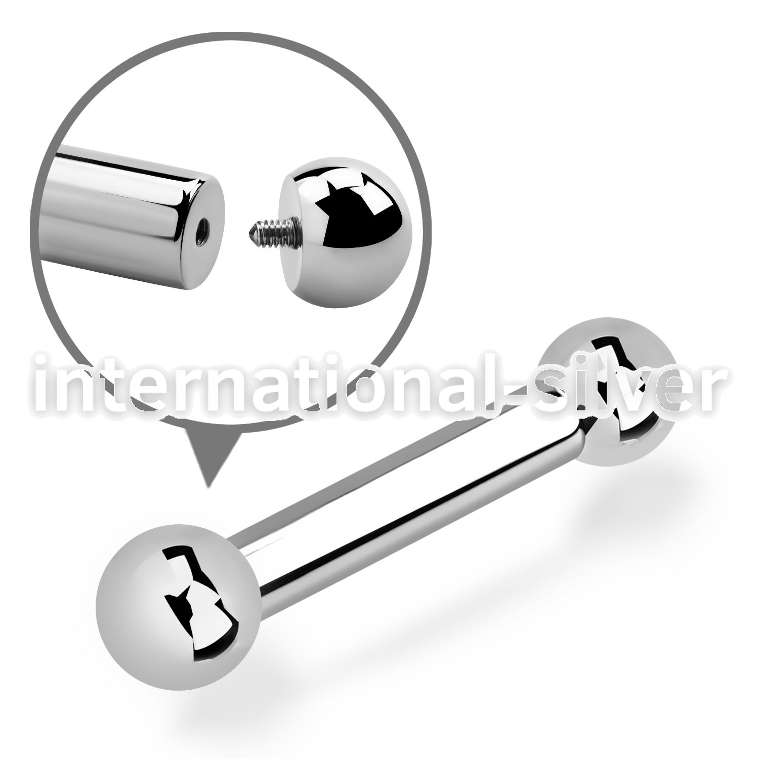 bb6 straight barbells surgical steel 316l tongue