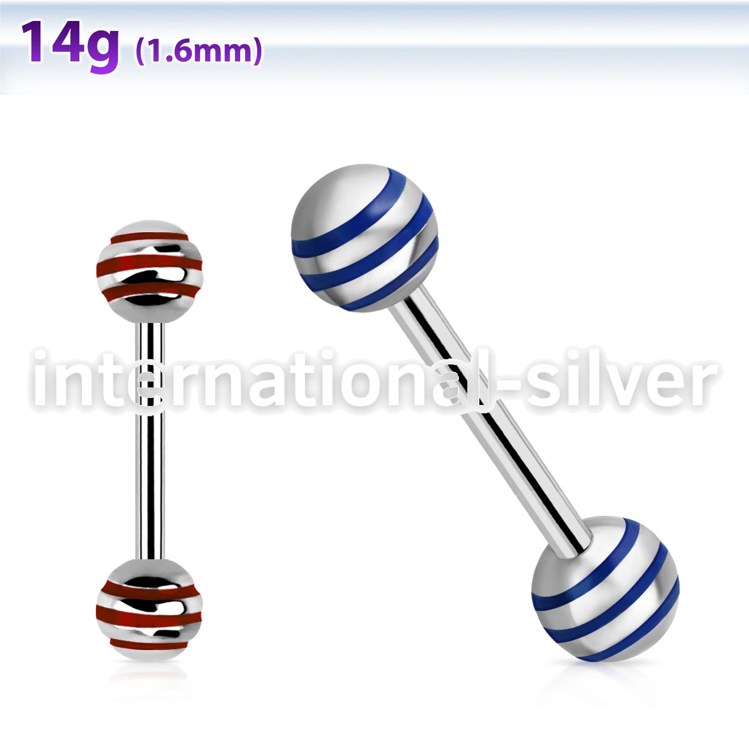 bbby straight barbells surgical steel 316l tongue