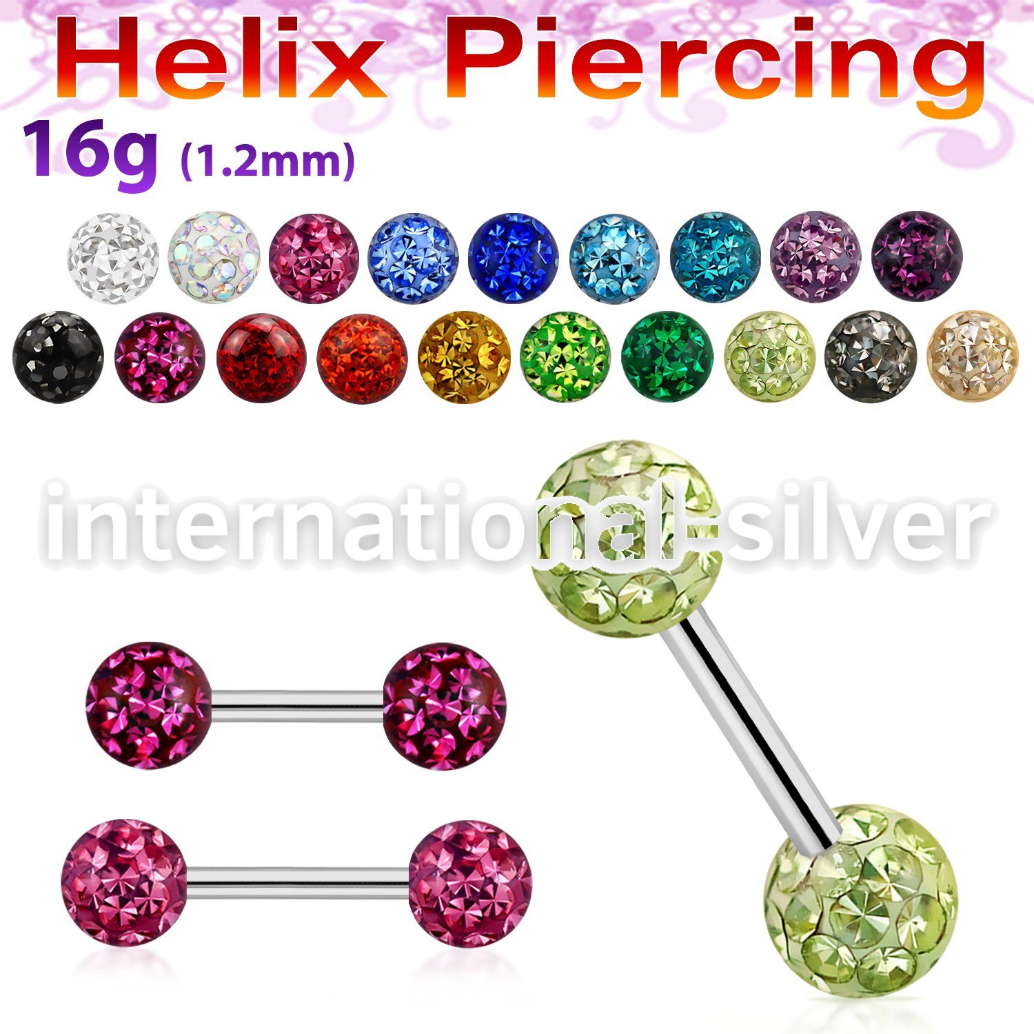 bber24 straight barbells surgical steel 316l eyebrow