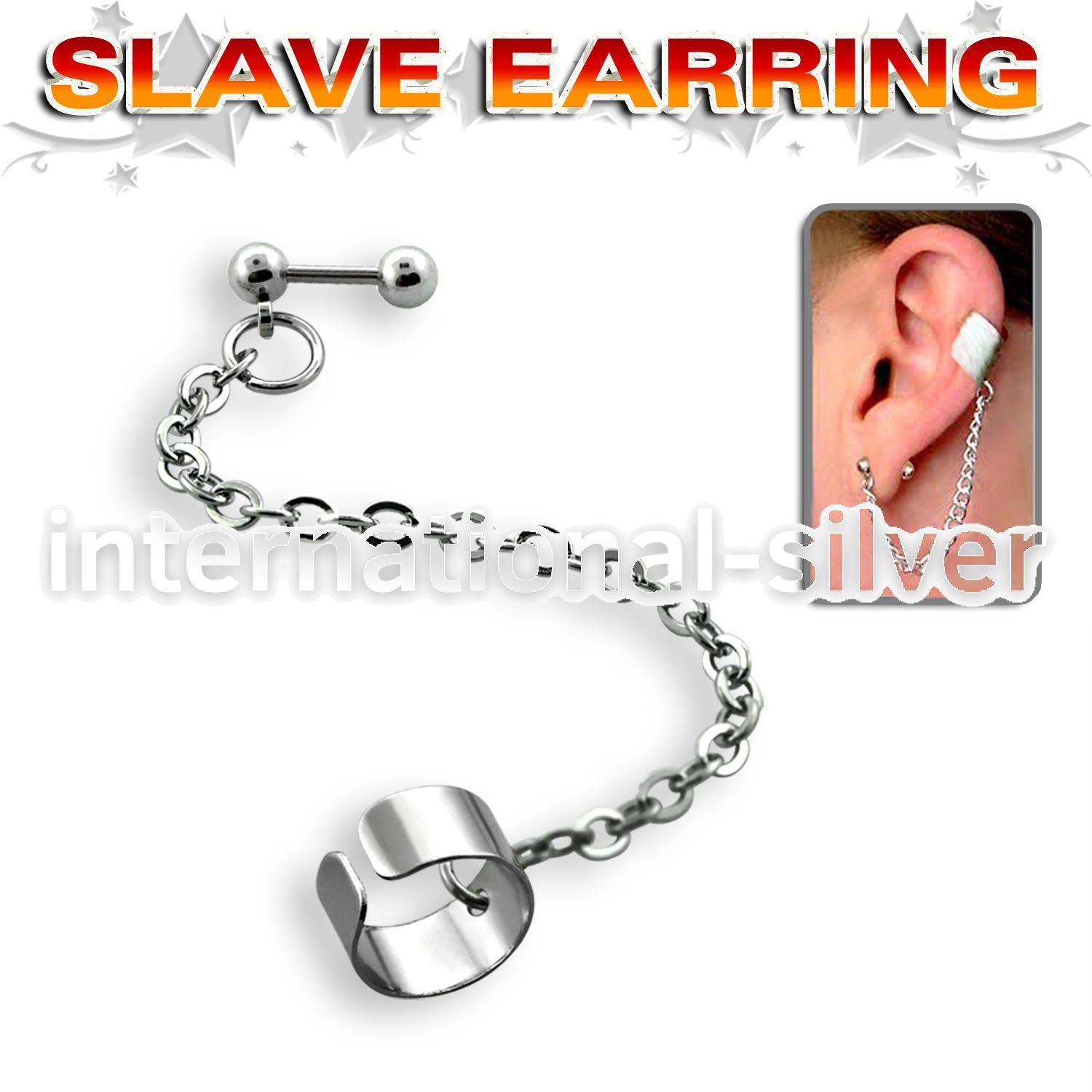 bber26 316l steel barbell with ball connected to helix clip