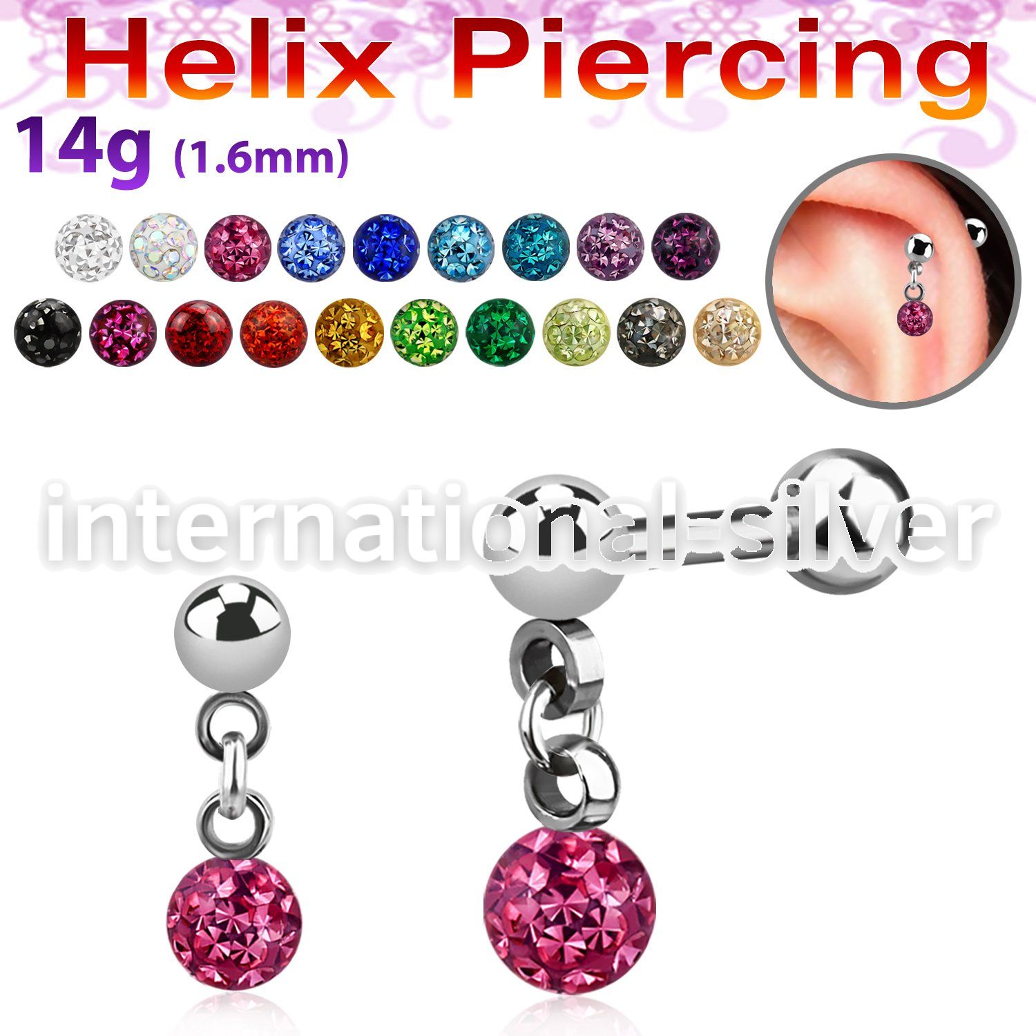 bber45b straight barbells surgical steel 316l helix