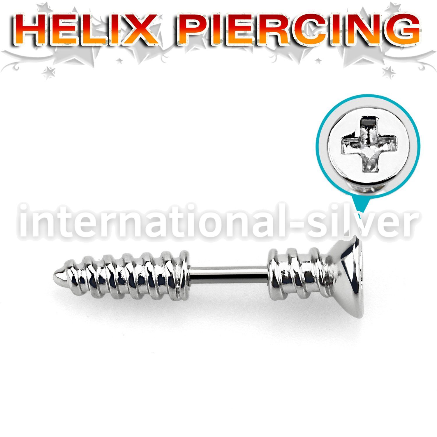 bber49 straight barbells surgical steel 316l helix
