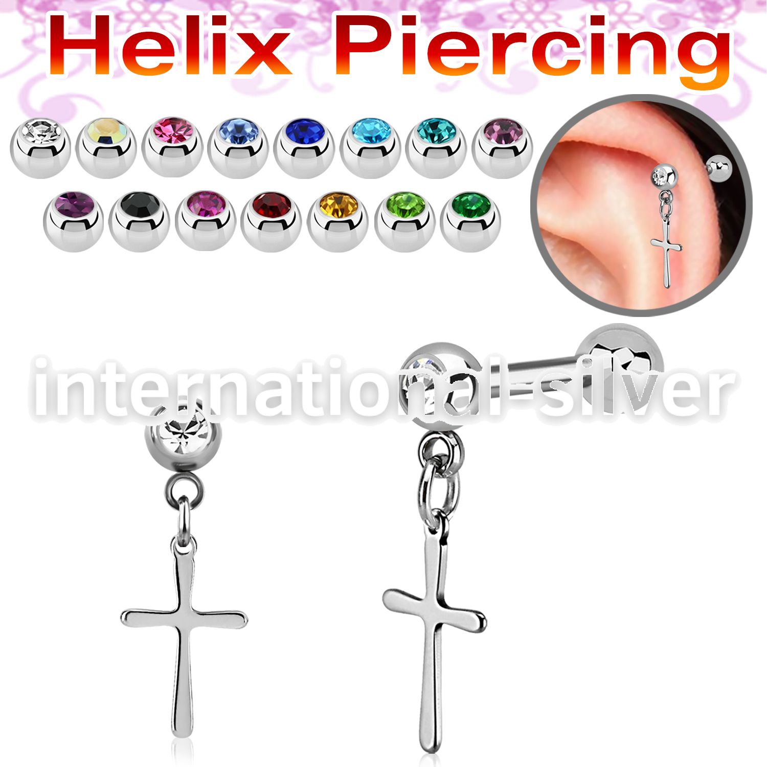 bber75 straight barbells surgical steel 316l eyebrow