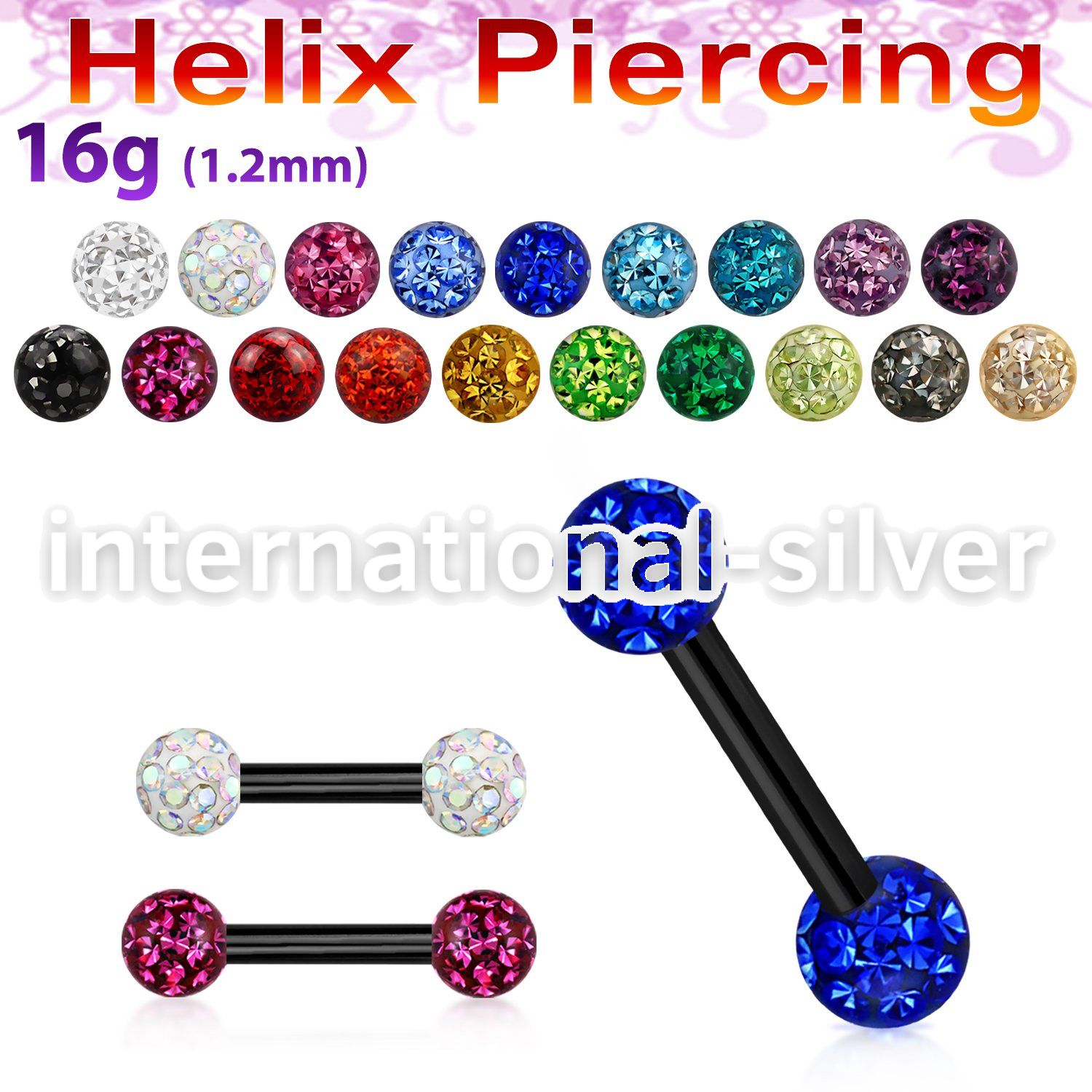 bbert23 straight barbells anodized surgical steel 316l eyebrow