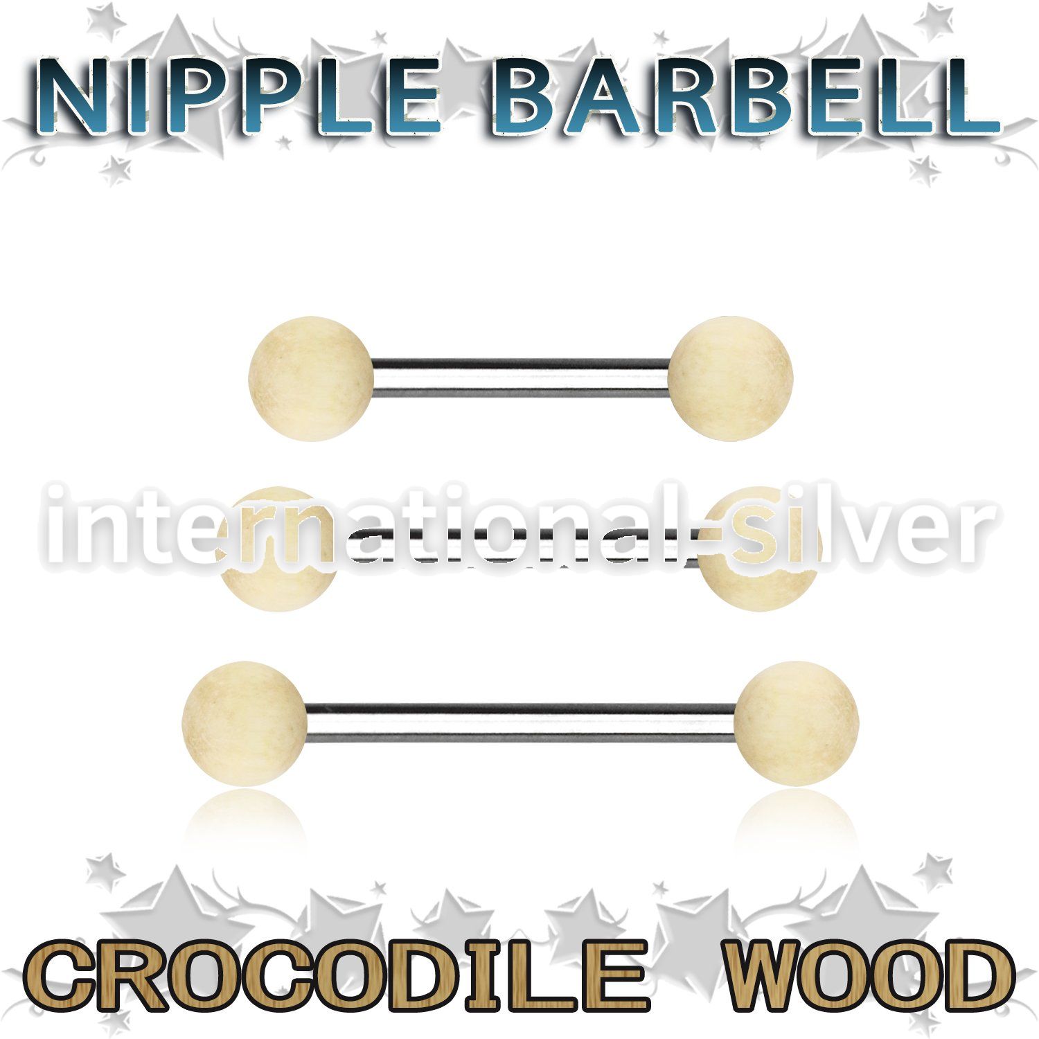 bbnpcr5 straight barbells organic body jewelry nipple