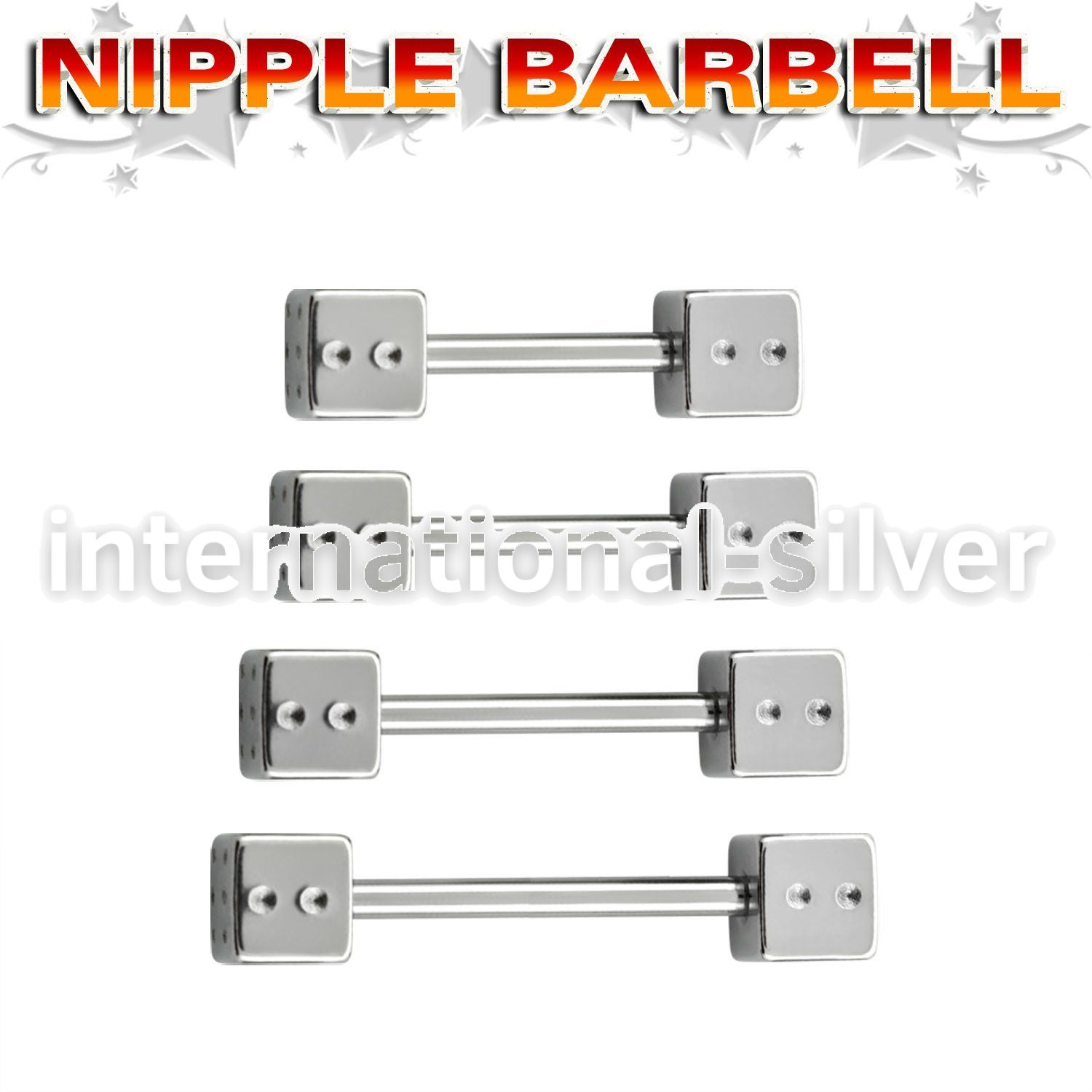 bbnpsdi5 straight barbells surgical steel 316l nipple