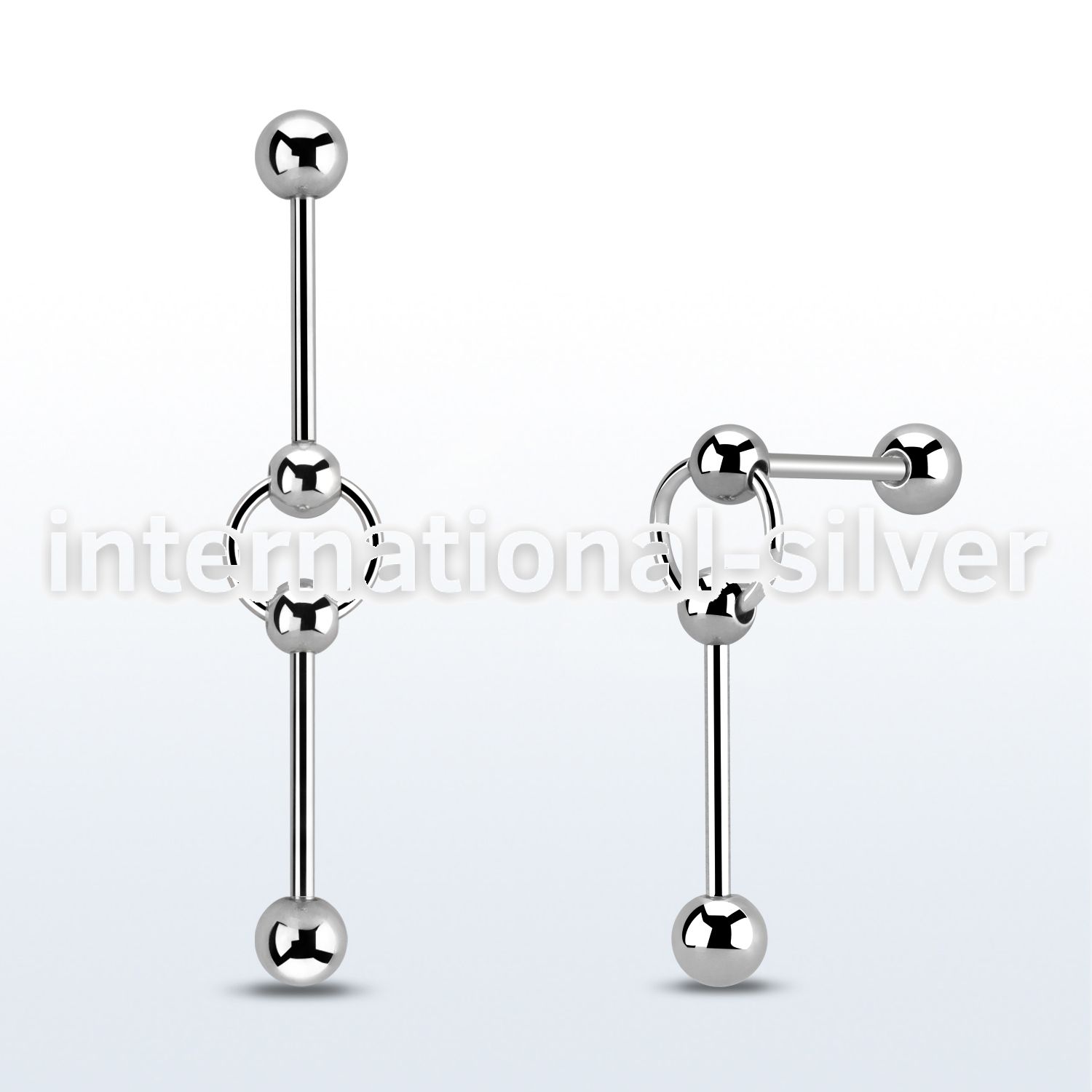 bbsl1d surgical steel industrial barbell 6mm balls
