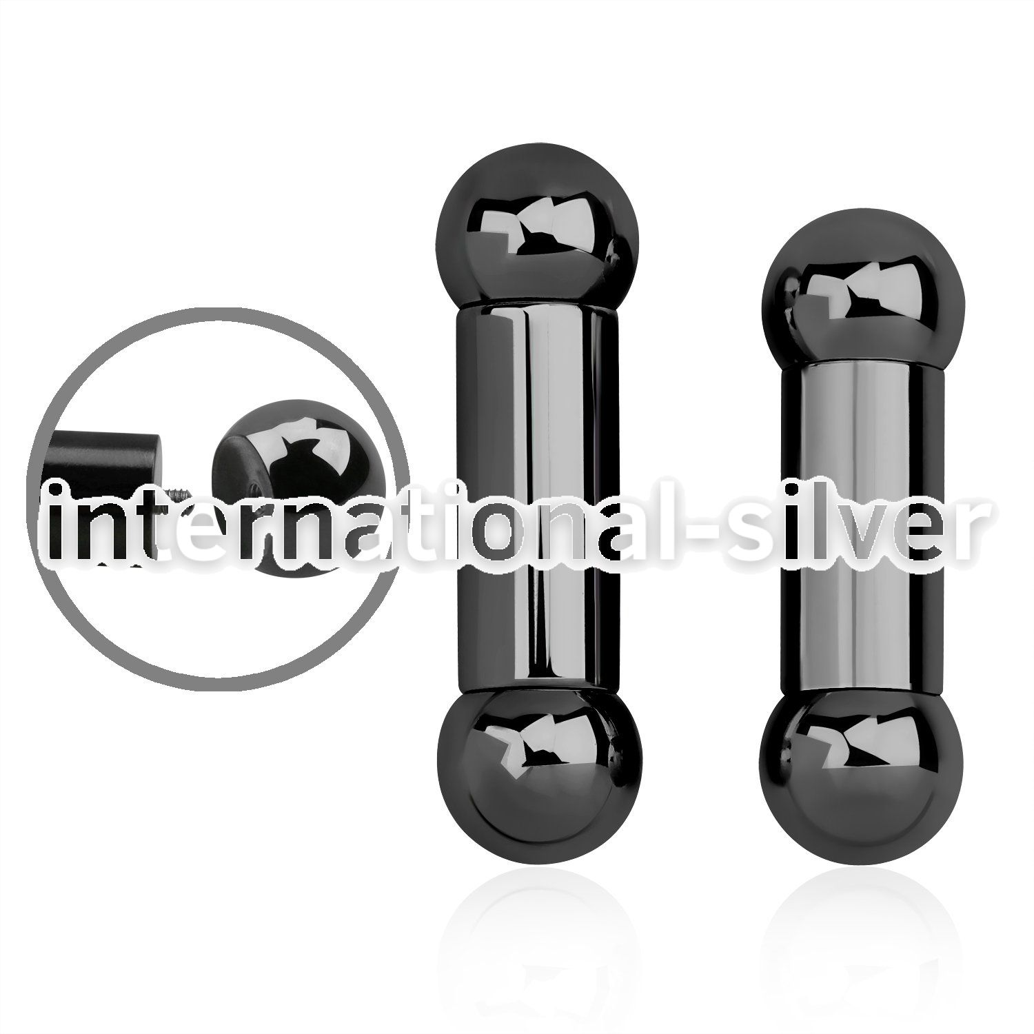 bbt0x straight barbells anodized surgical steel 316l tongue
