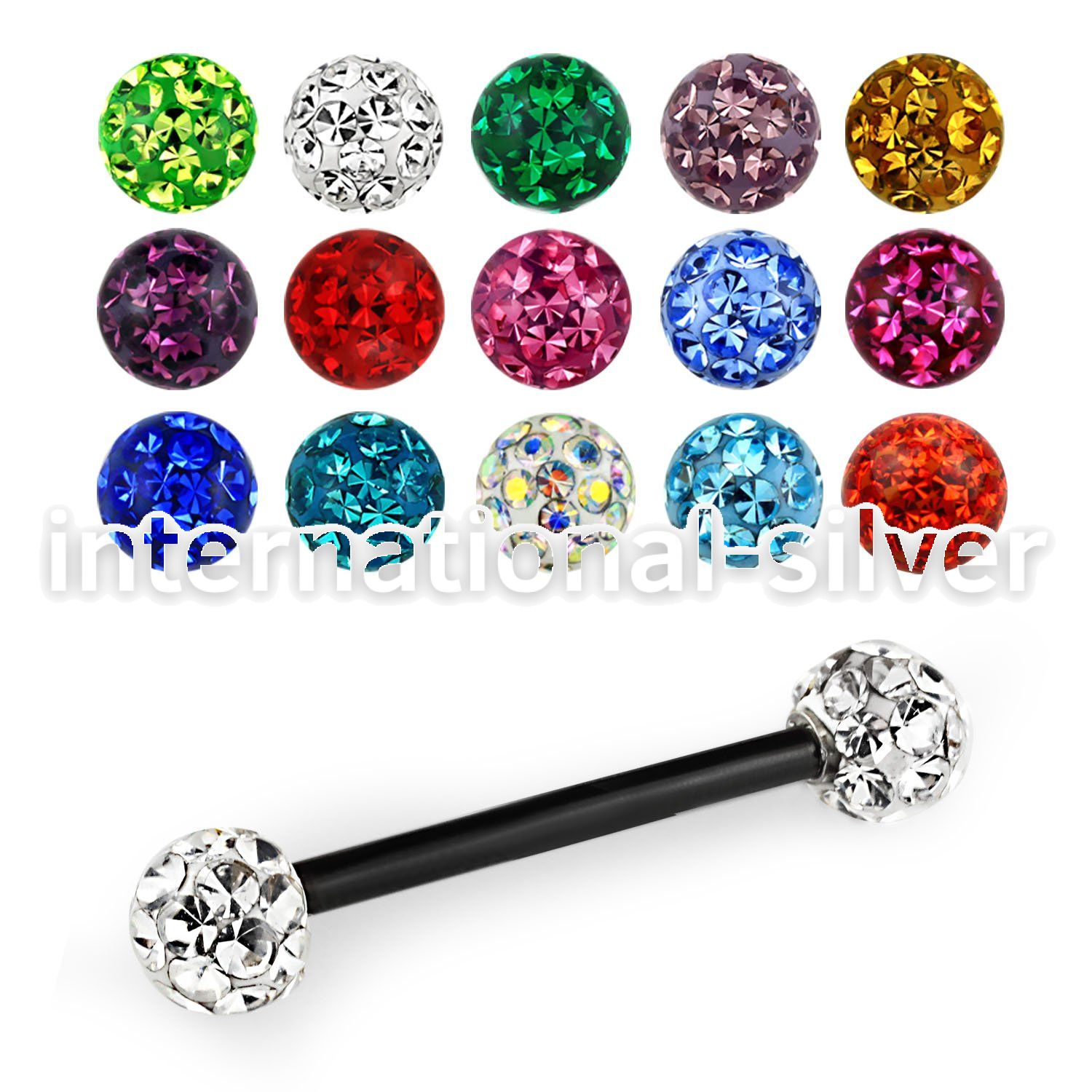 bbt2fm straight barbells anodized surgical steel 316l nipple