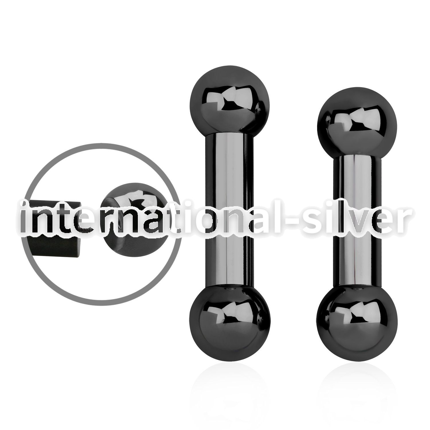 bbt2x straight barbells anodized surgical steel 316l tongue