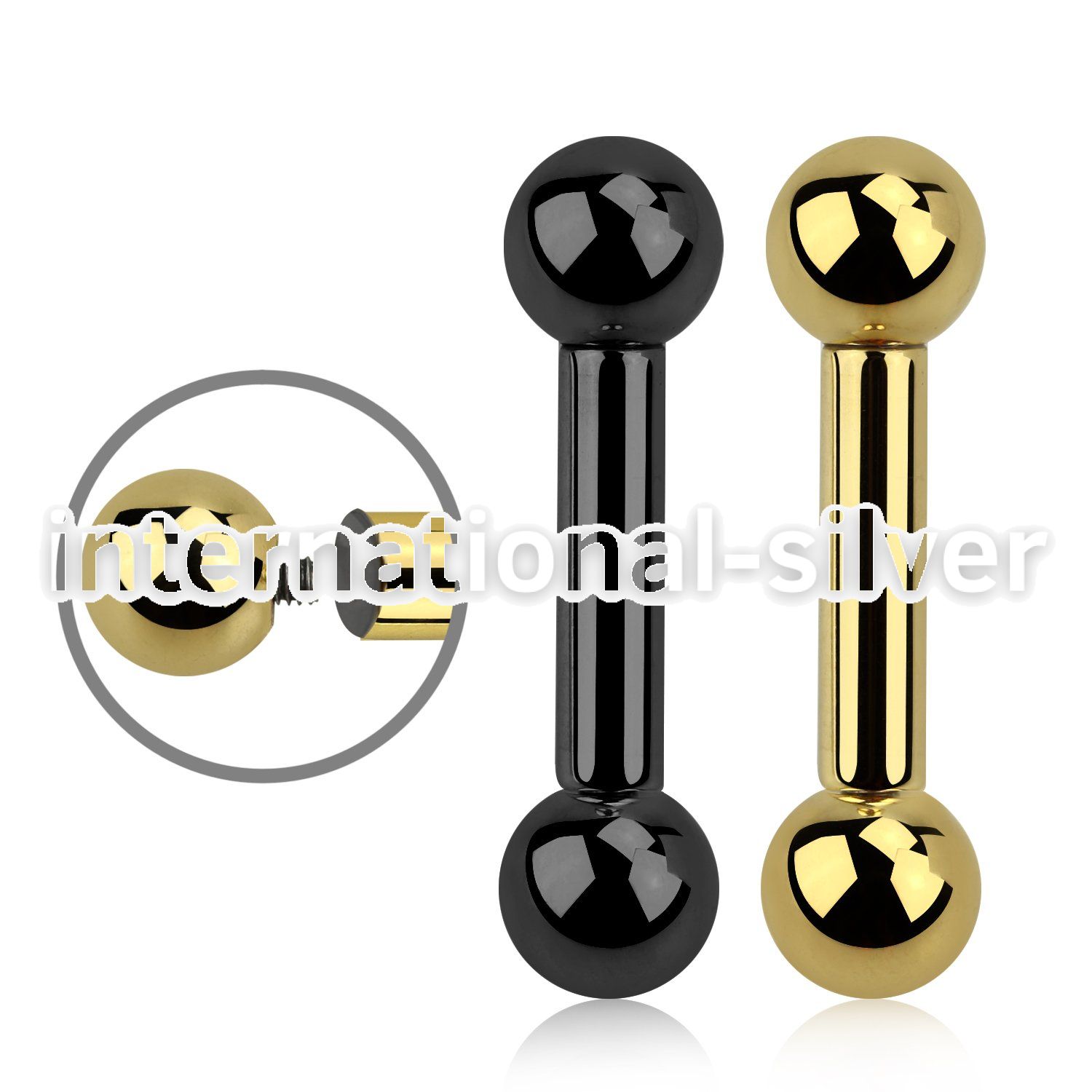 bbt4 straight barbells anodized surgical steel 316l tongue