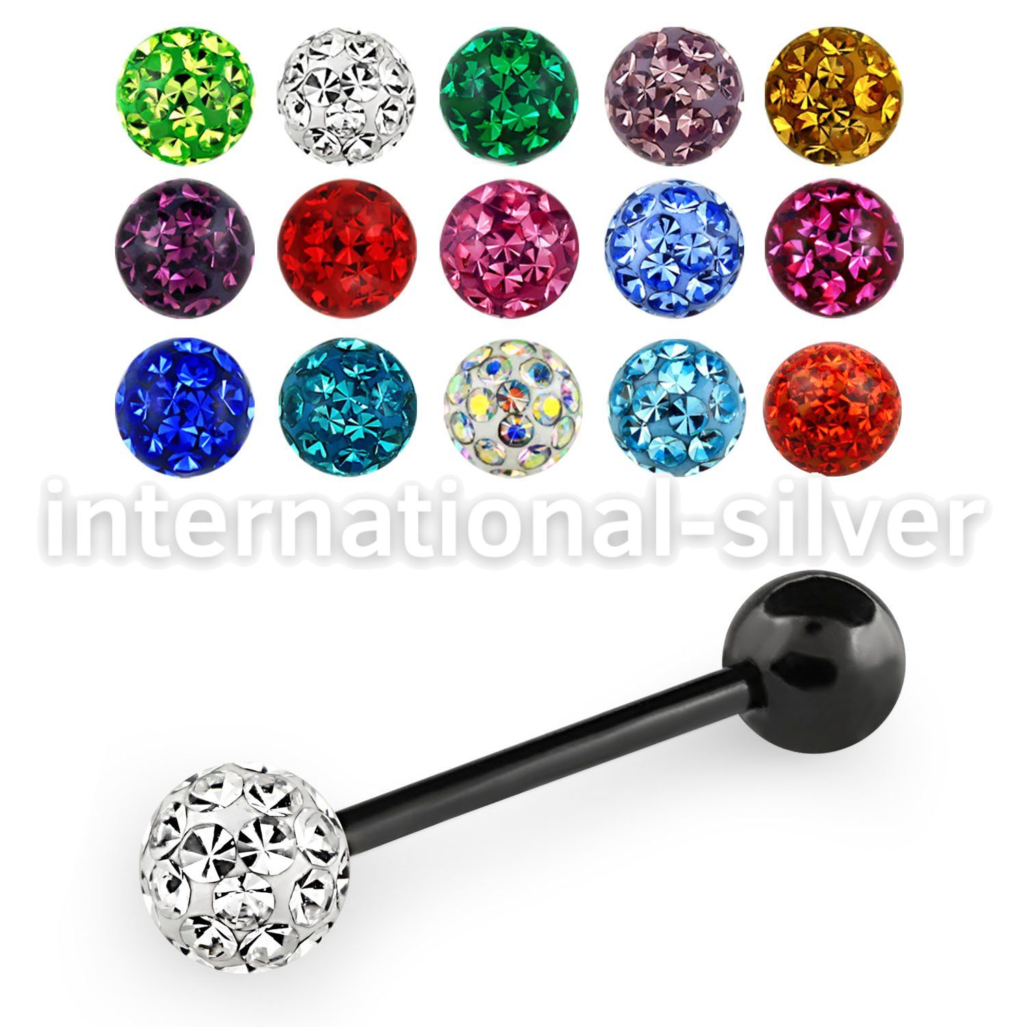 bbtfr6 straight barbells anodized surgical steel 316l tongue