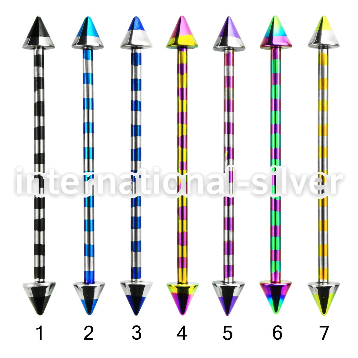 bbtnrb straight barbells anodized surgical steel 316l tongue