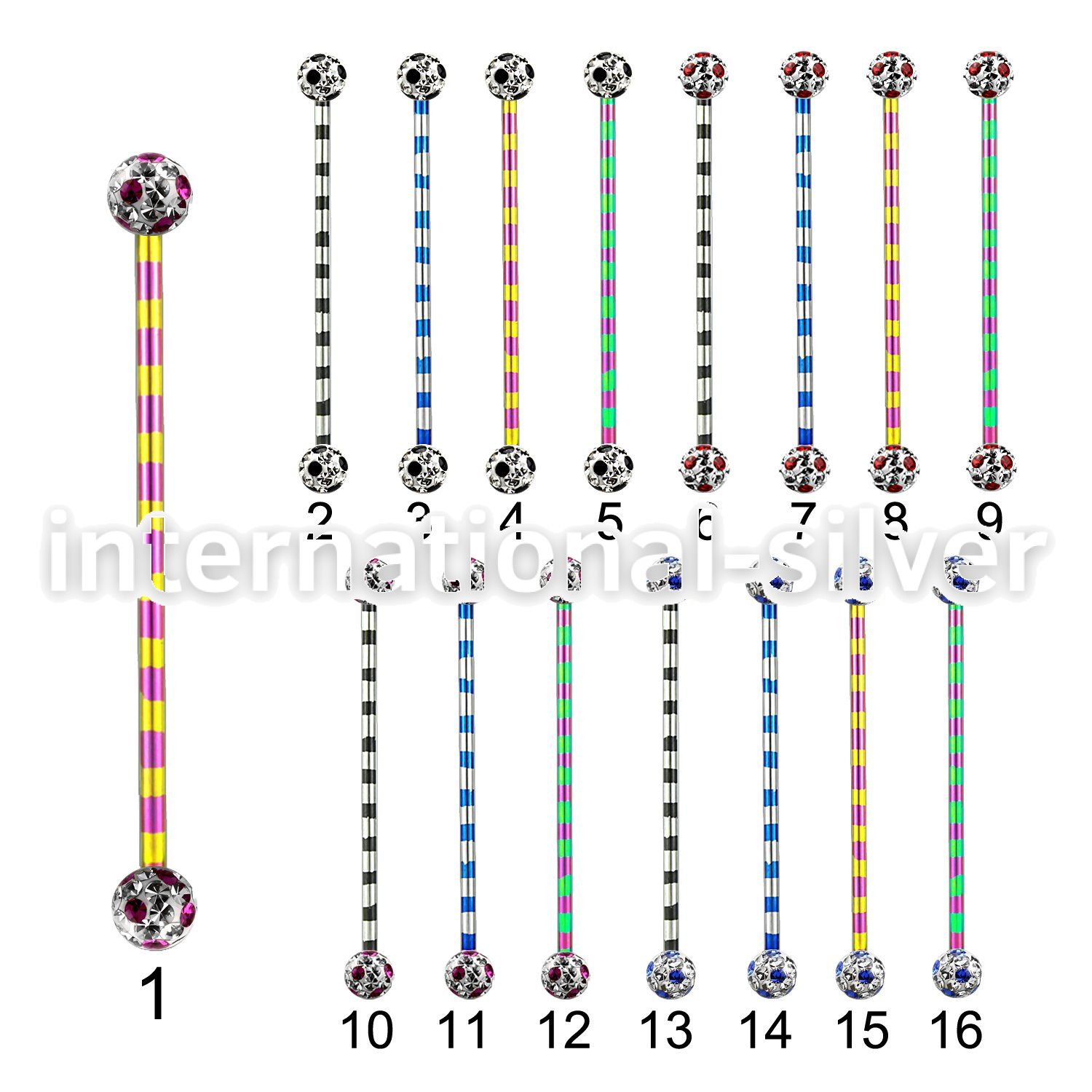 bbtrfr5a straight barbells anodized surgical steel 316l tongue