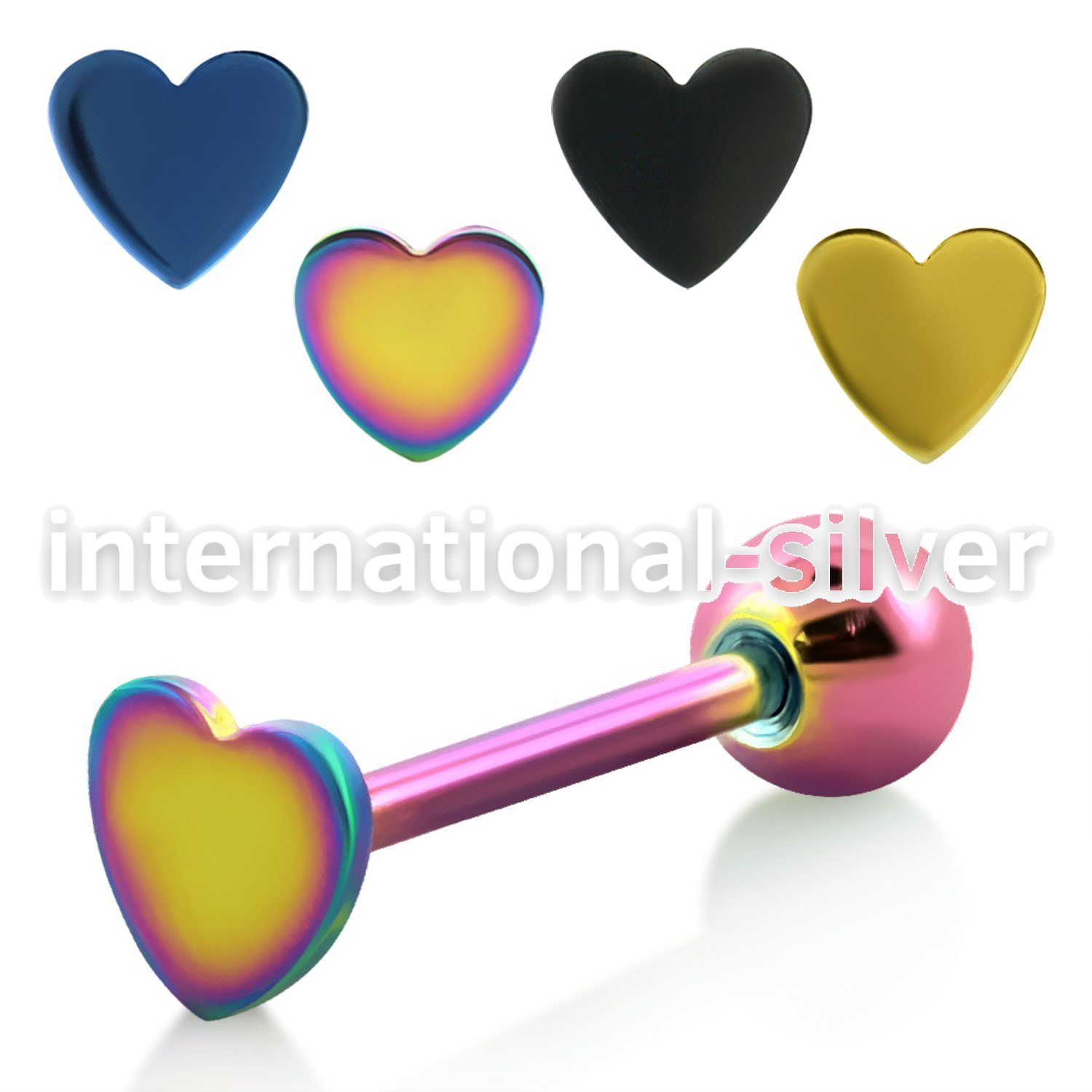 bbtsh2 straight barbells anodized surgical steel 316l tongue