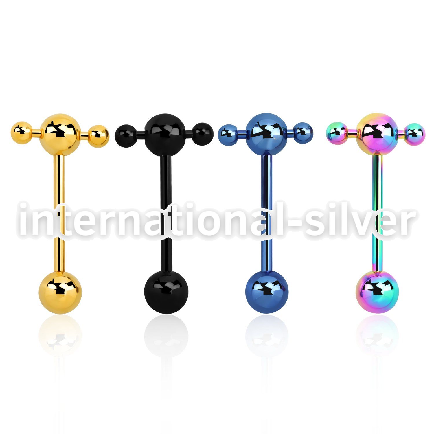 bbtspn straight barbells anodized surgical steel 316l tongue