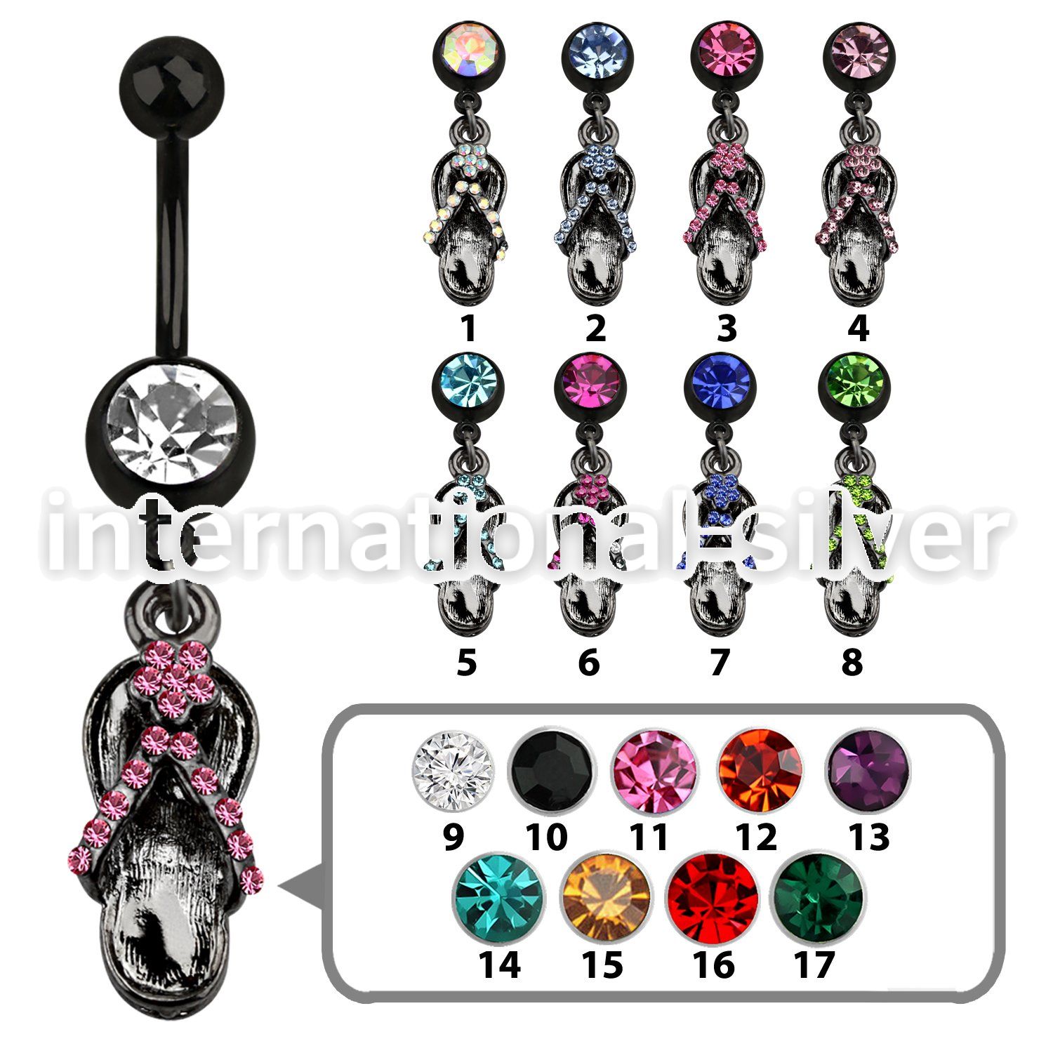 bcdsd5 belly rings anodized surgical steel 316l belly button