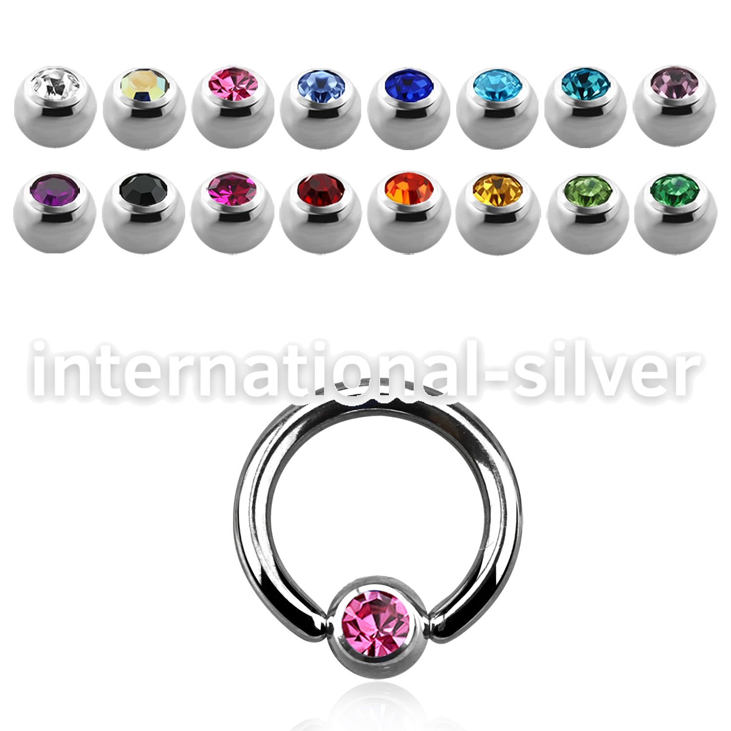 bcec4 hoops captive rings surgical steel 316l nose