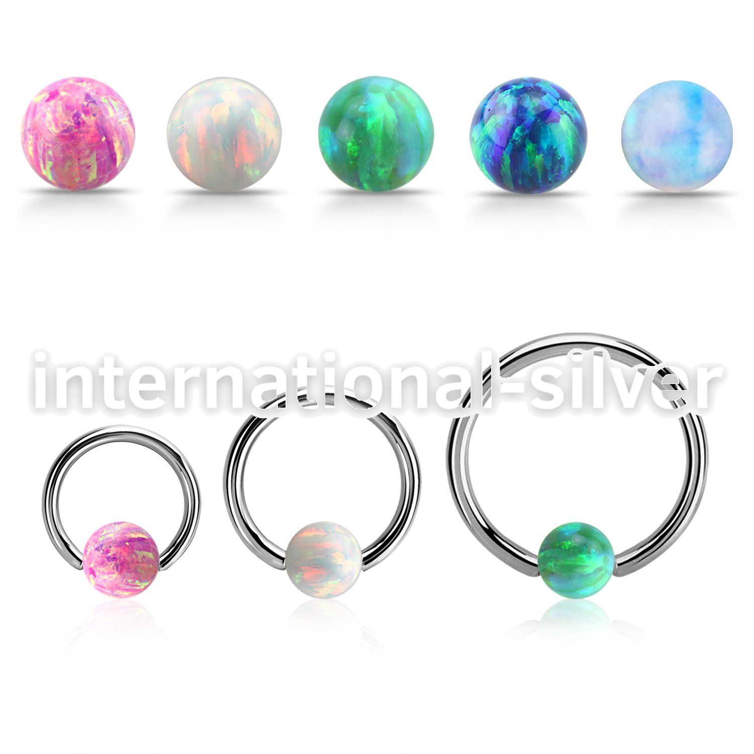 bcr14o5 hoops captive rings surgical steel 316l ear lobe