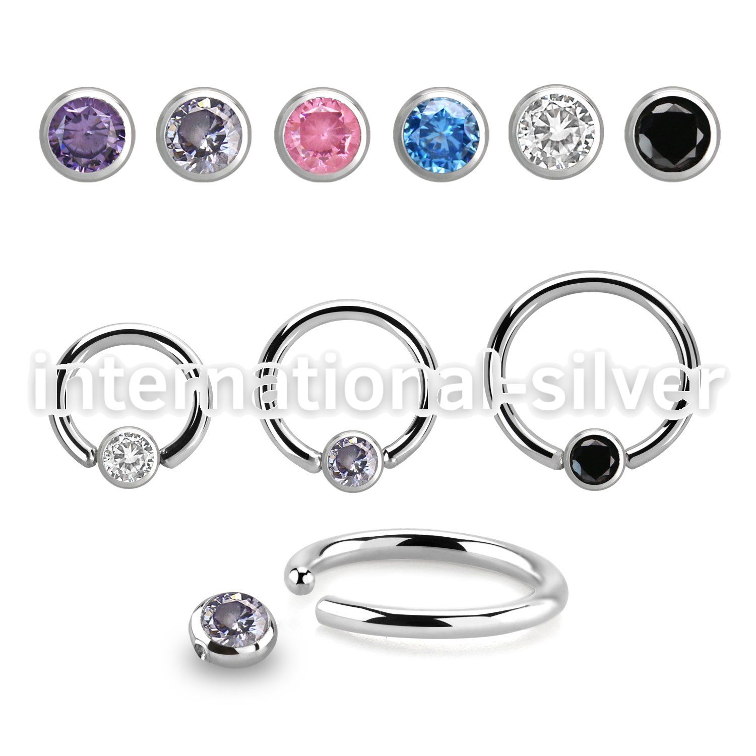 bcr14z3 surgical steel ball closure rings ear othersear lobe ear othershelix nipple septum piercing