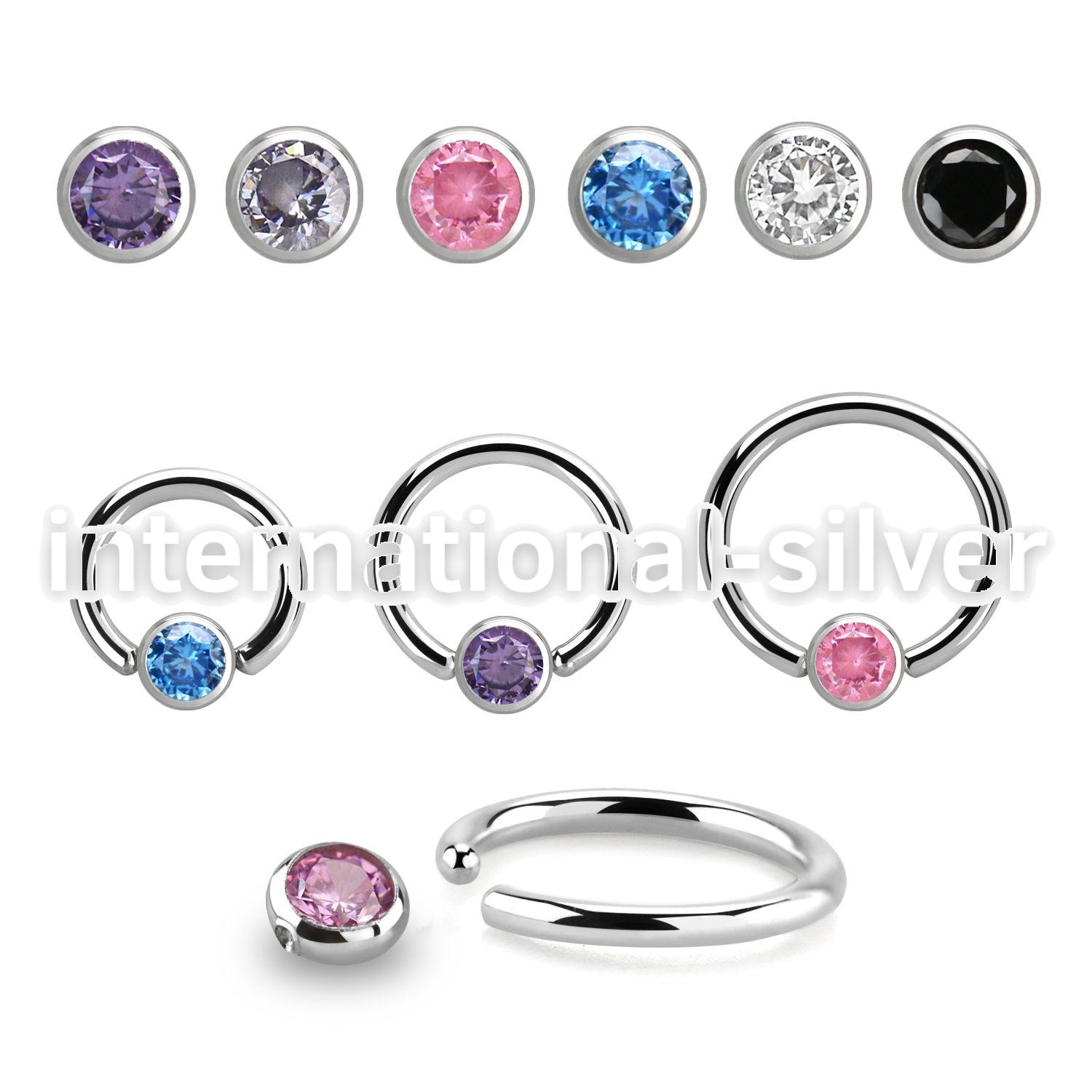 bcr14z4 surgical steel ball closure rings ear othersear lobe ear othershelix nipple septum piercing
