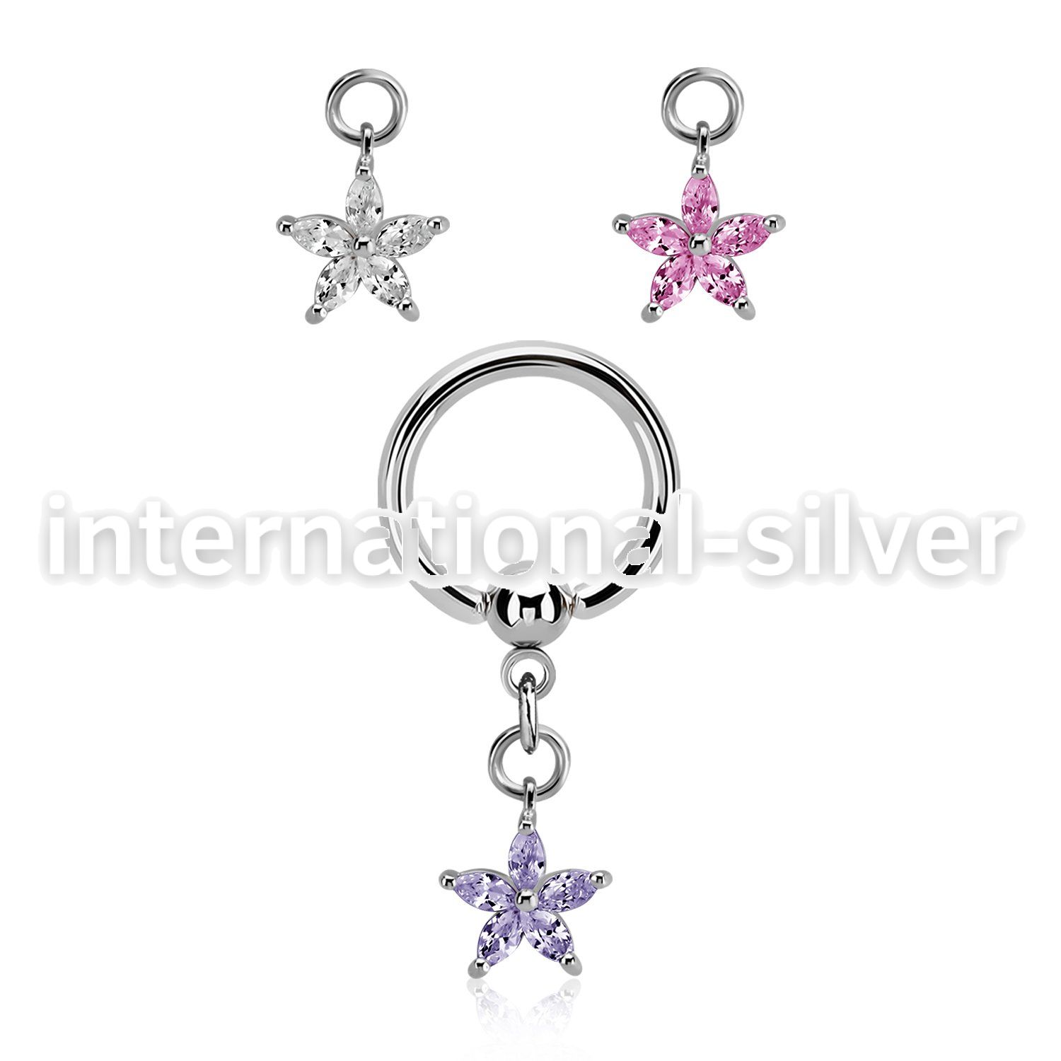 bcrgz413 hoops captive rings surgical steel 316l ear lobe