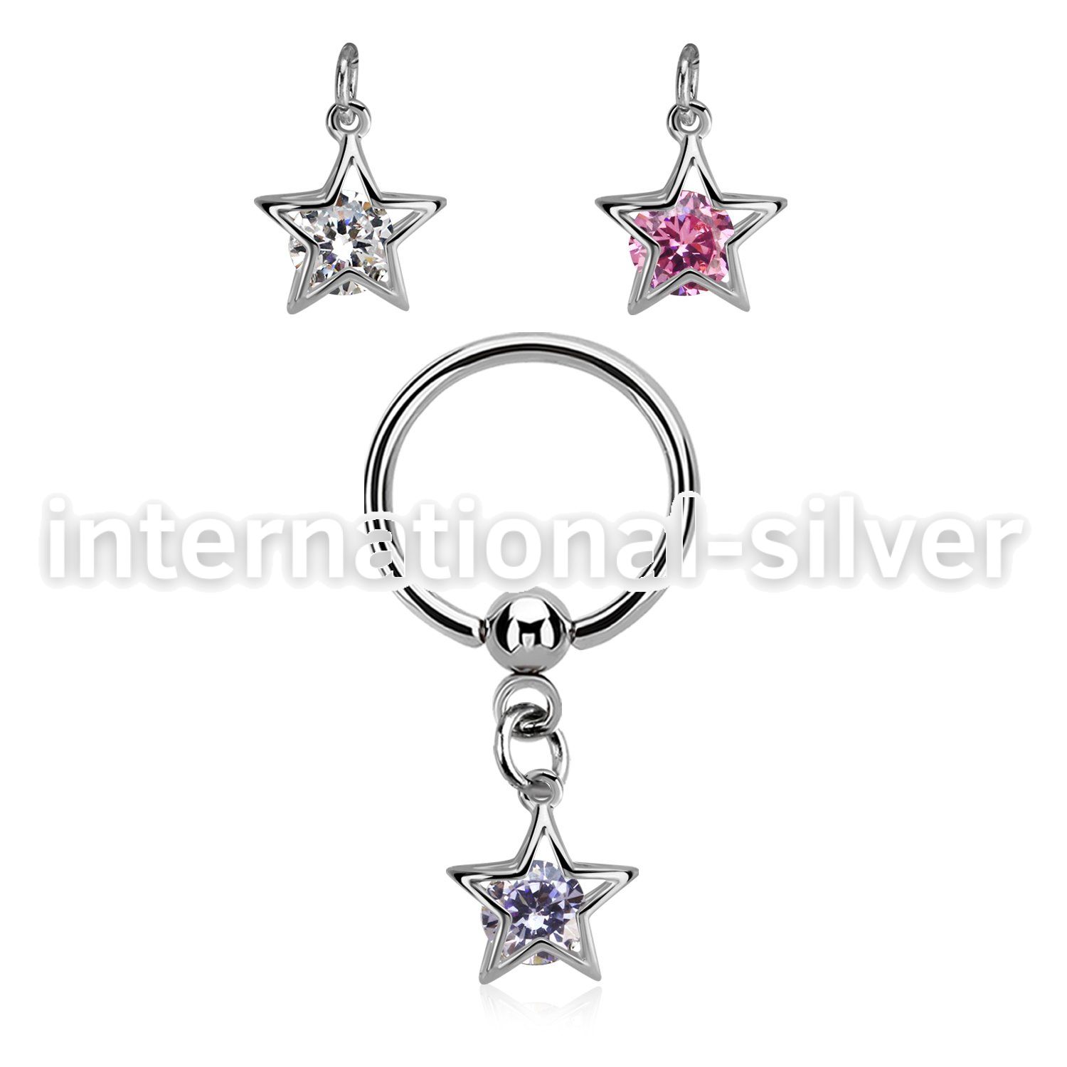 bcrsz414 hoops captive rings surgical steel 316l nose