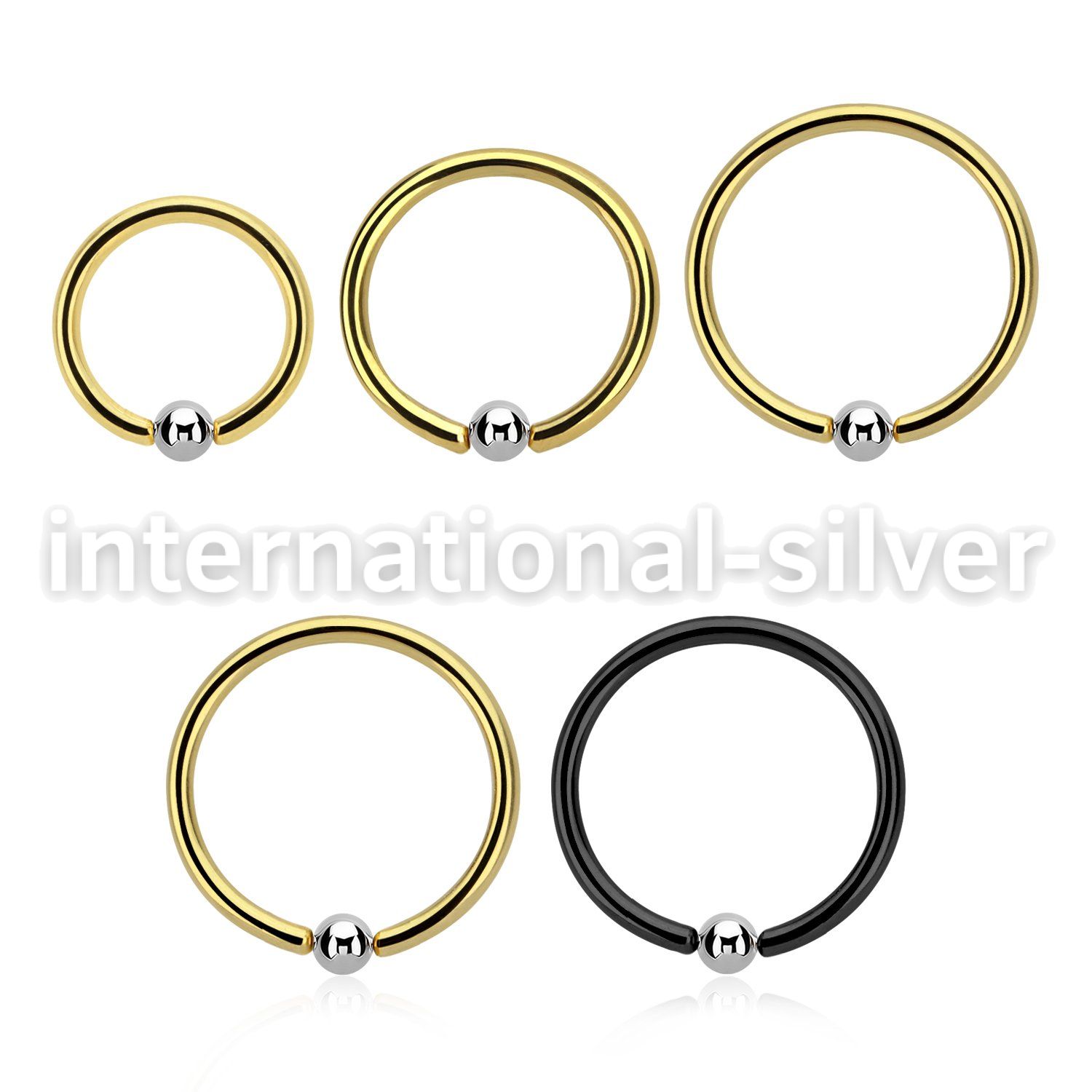 bcrteb25 hoops captive rings anodized surgical steel 316l eyebrow