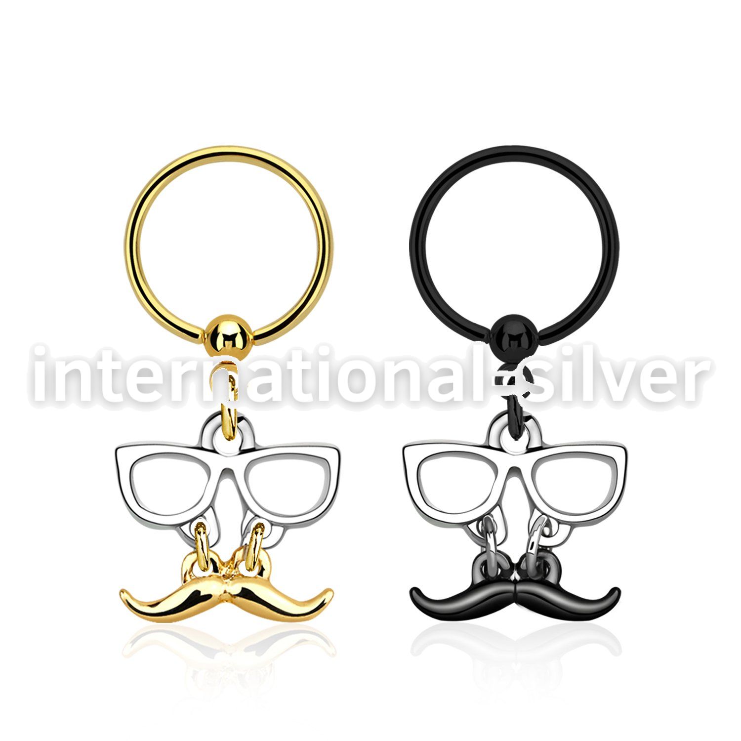 bcrts507 hoops captive rings anodized surgical steel 316l nose