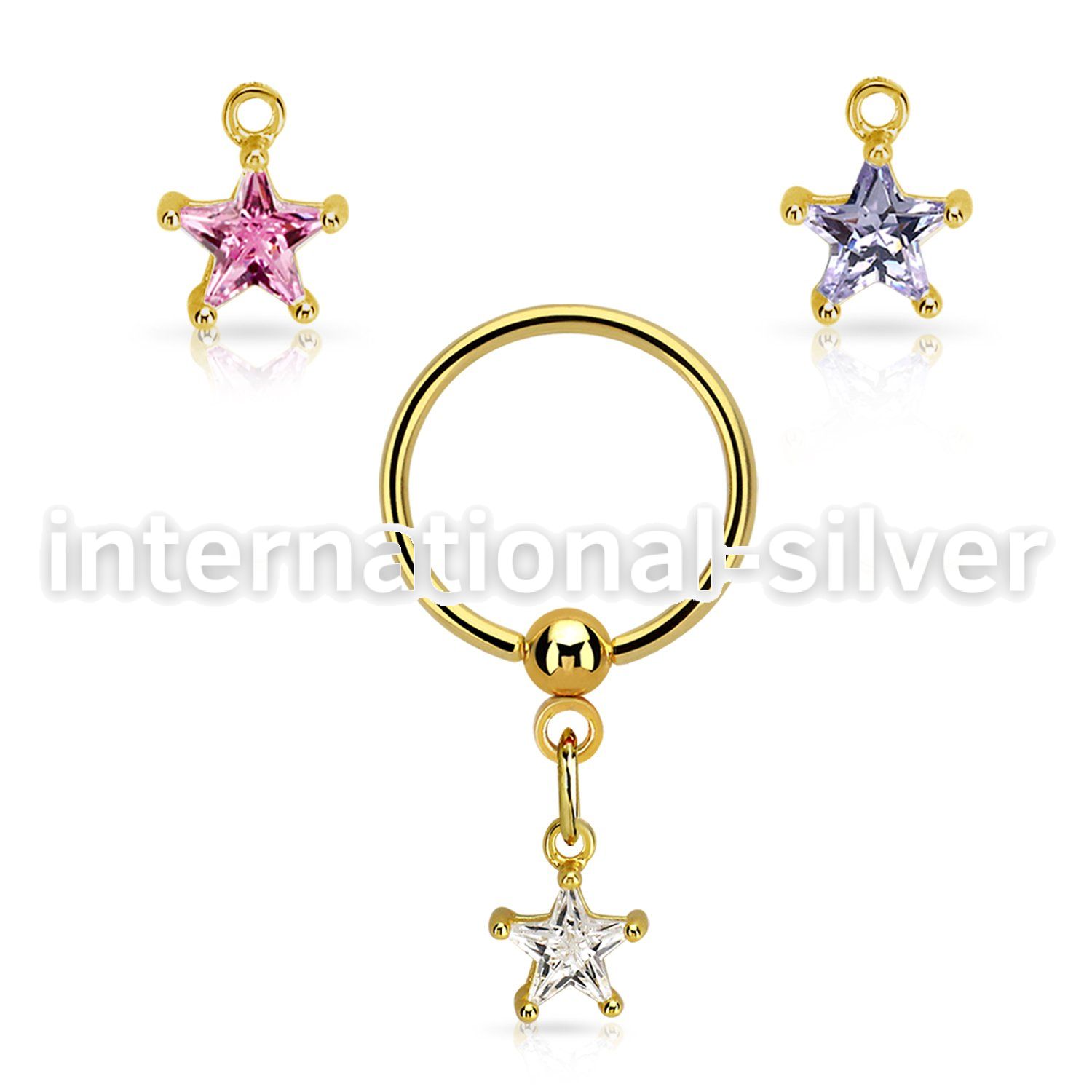 bcrtsz8 hoops captive rings anodized surgical steel 316l nose