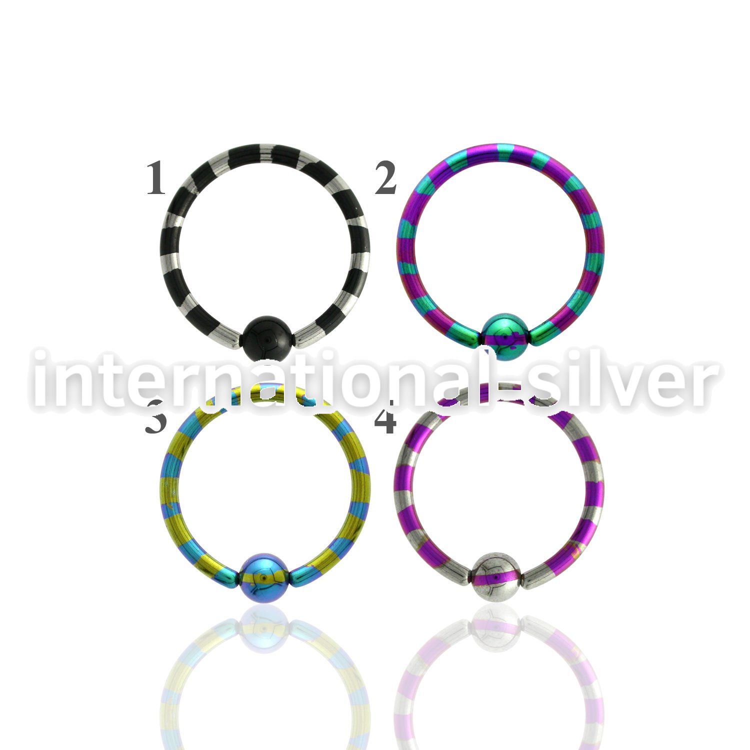 bctl14 hoops captive rings anodized surgical steel 316l eyebrow