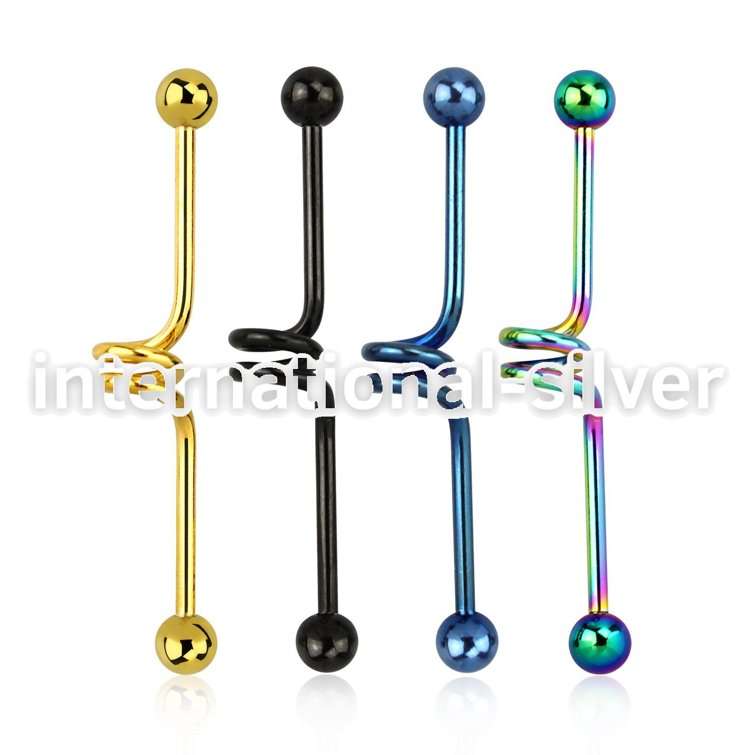 bdct14 straight barbells anodized surgical steel 316l 