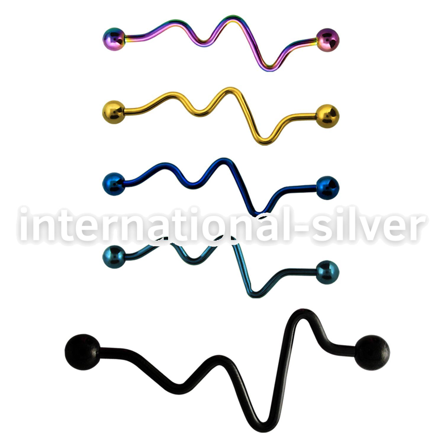 bdte14 straight barbells anodized surgical steel 316l 