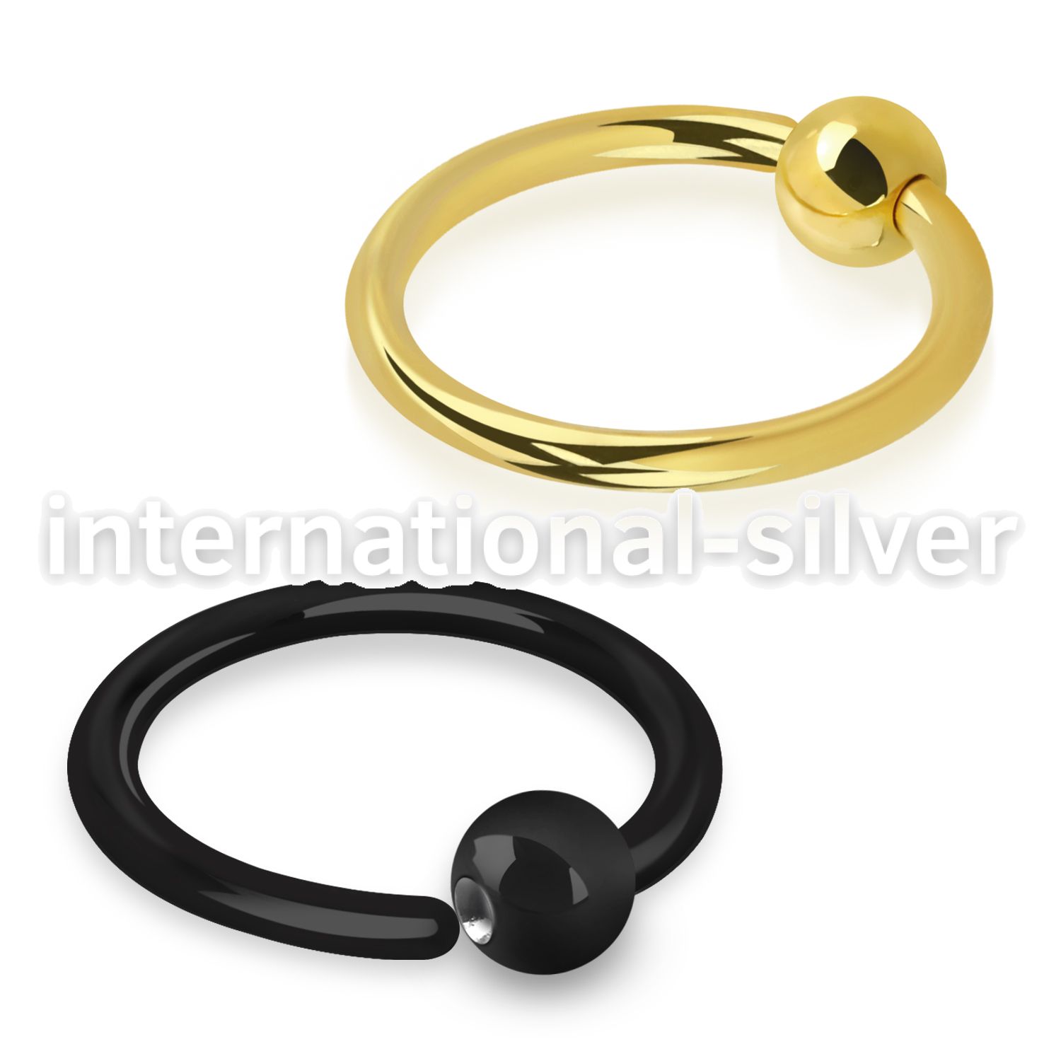 bedrt16 anodized plating steel fixed bead ring 16g 3mm ball